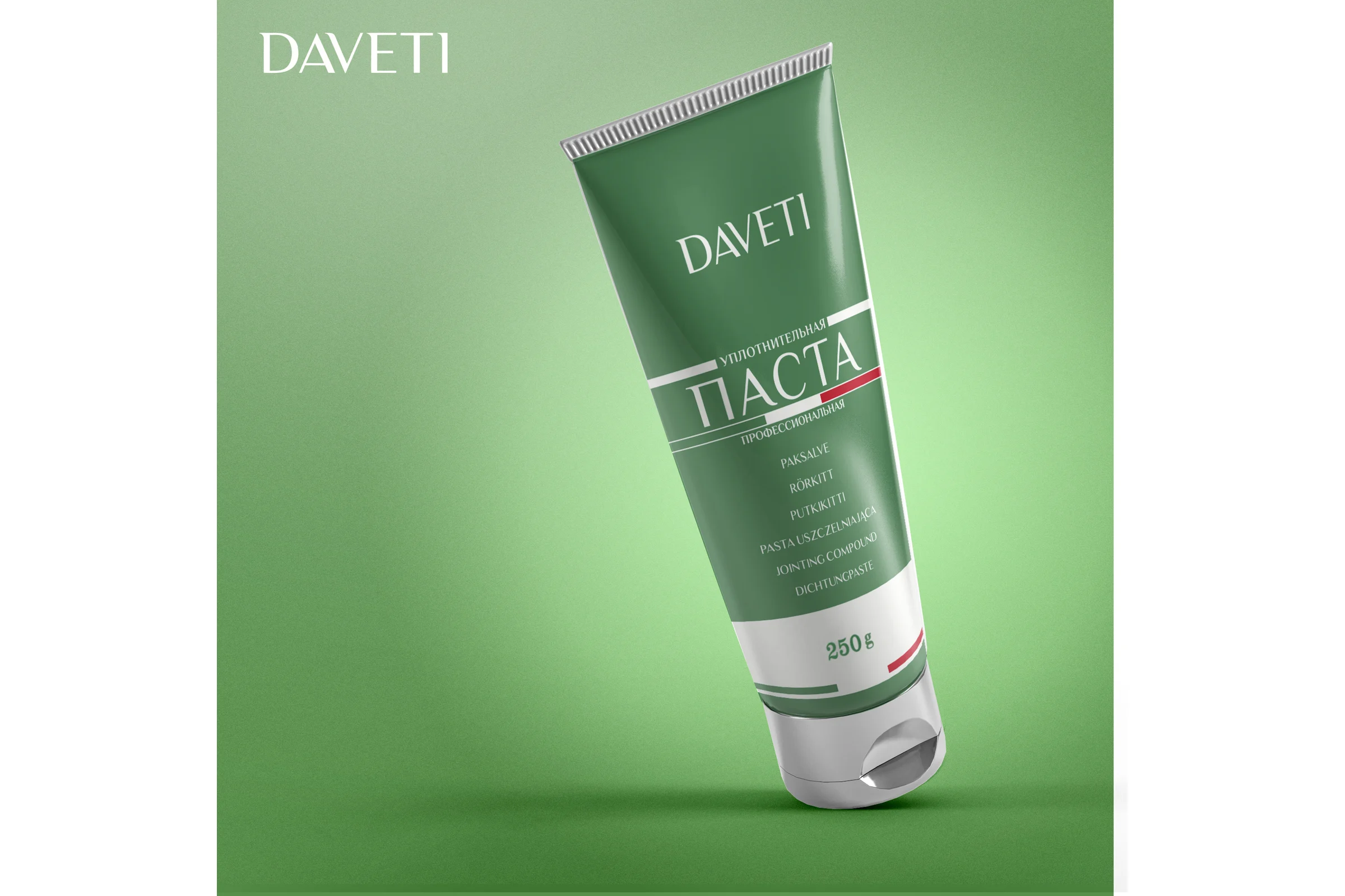 Уплотнительная профессиональная паста для резьбовых соединений DAVETI 250г DPASTA250