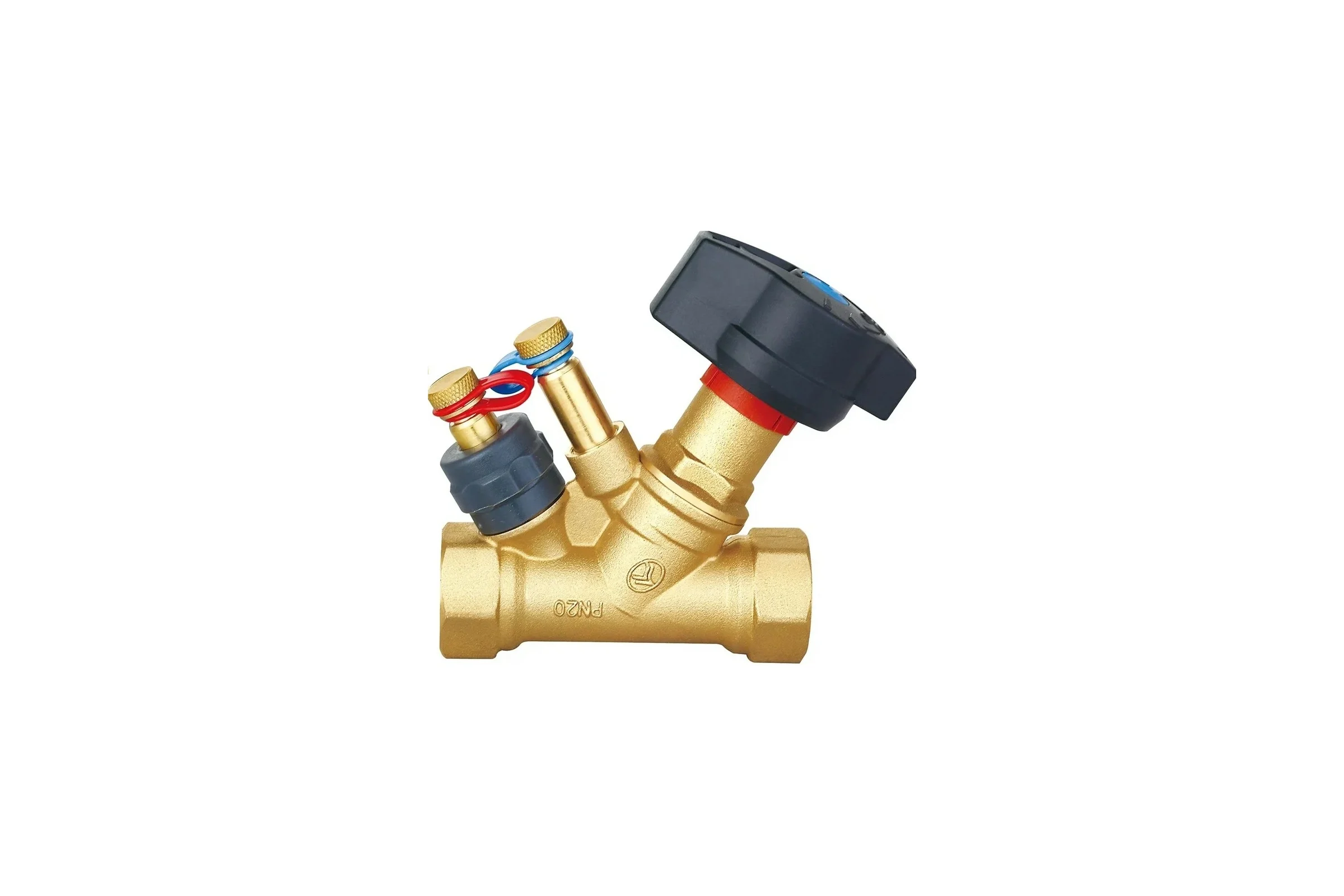 Балансировочный клапан DOUBLE-LIN 3/4" со штуцер латунный LL4063 (3/4")