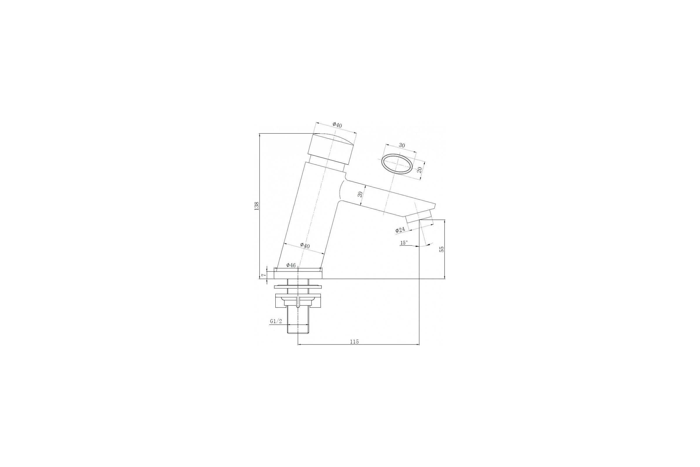 Нажимной кран для умывальника ZOLLEN PUSH PU42640132 463207