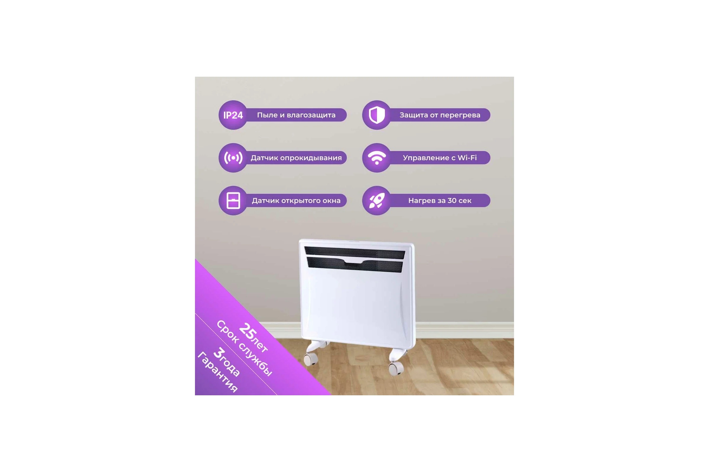 Электропанель SmartWay 2000W Digital Smart Wi-Fi серия SPORT Edition NDC1-20DW