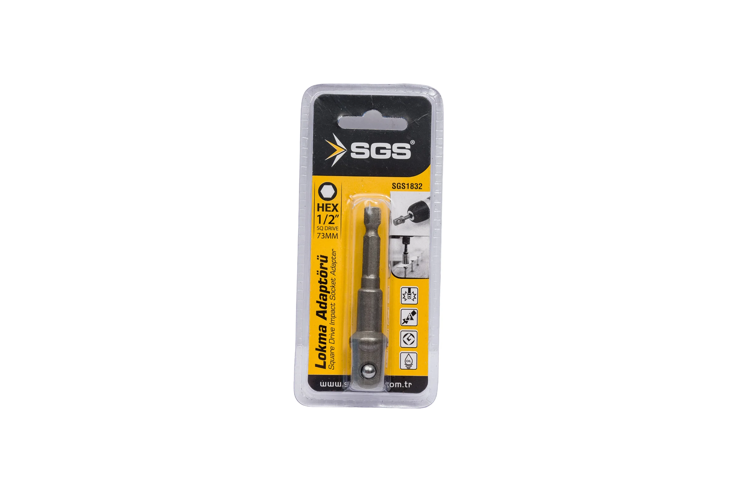 Адаптер для головок Hex-1/2"DR SGS 1832SGS