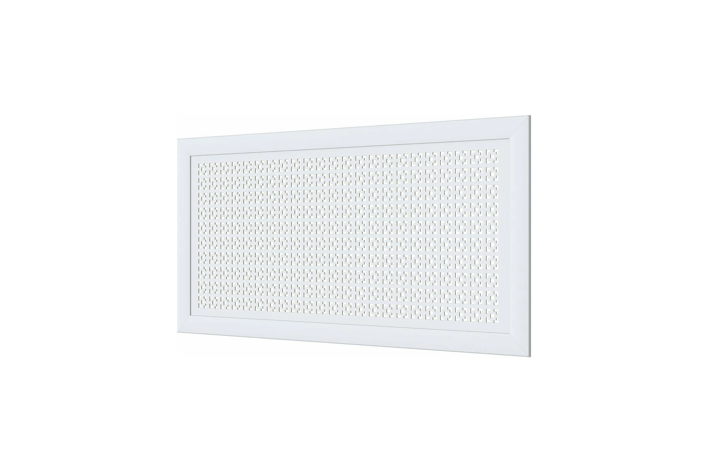 Декоративный экран для радиаторов и батарей Cosca Decor Модерн 600x1200 мм, белый, дамаско, с рамкой СПБ002100