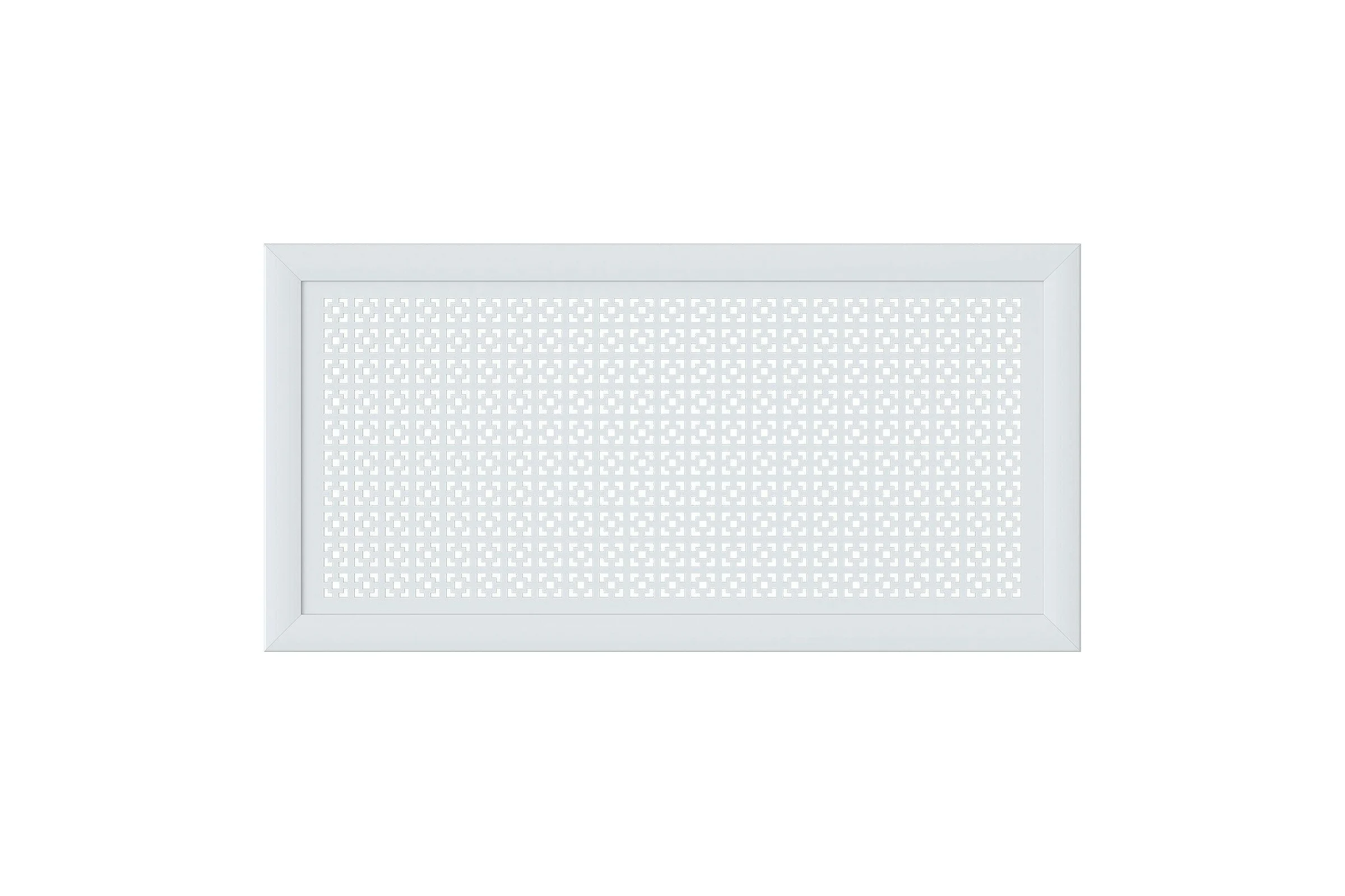 Декоративный экран для радиаторов и батарей Cosca Decor Модерн 600x1200 мм, белый, дамаско, с рамкой СПБ002100