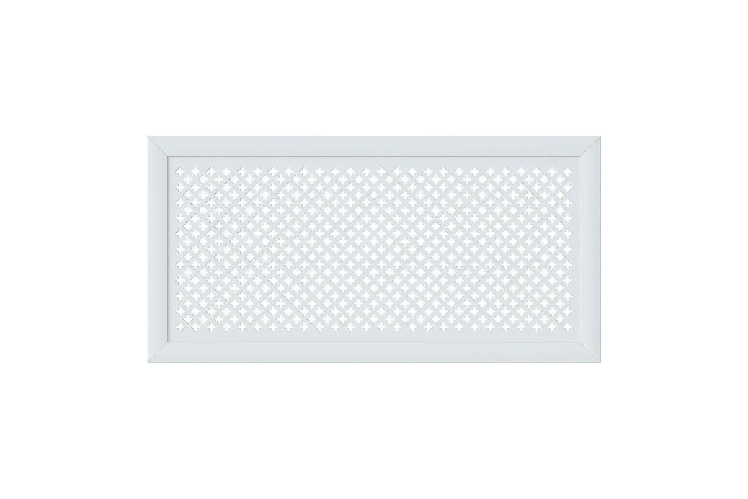 Декоративный экран для радиаторов и батарей Cosca Decor Модерн 600x1200 мм, белый, готика, с рамкой СПБ003090