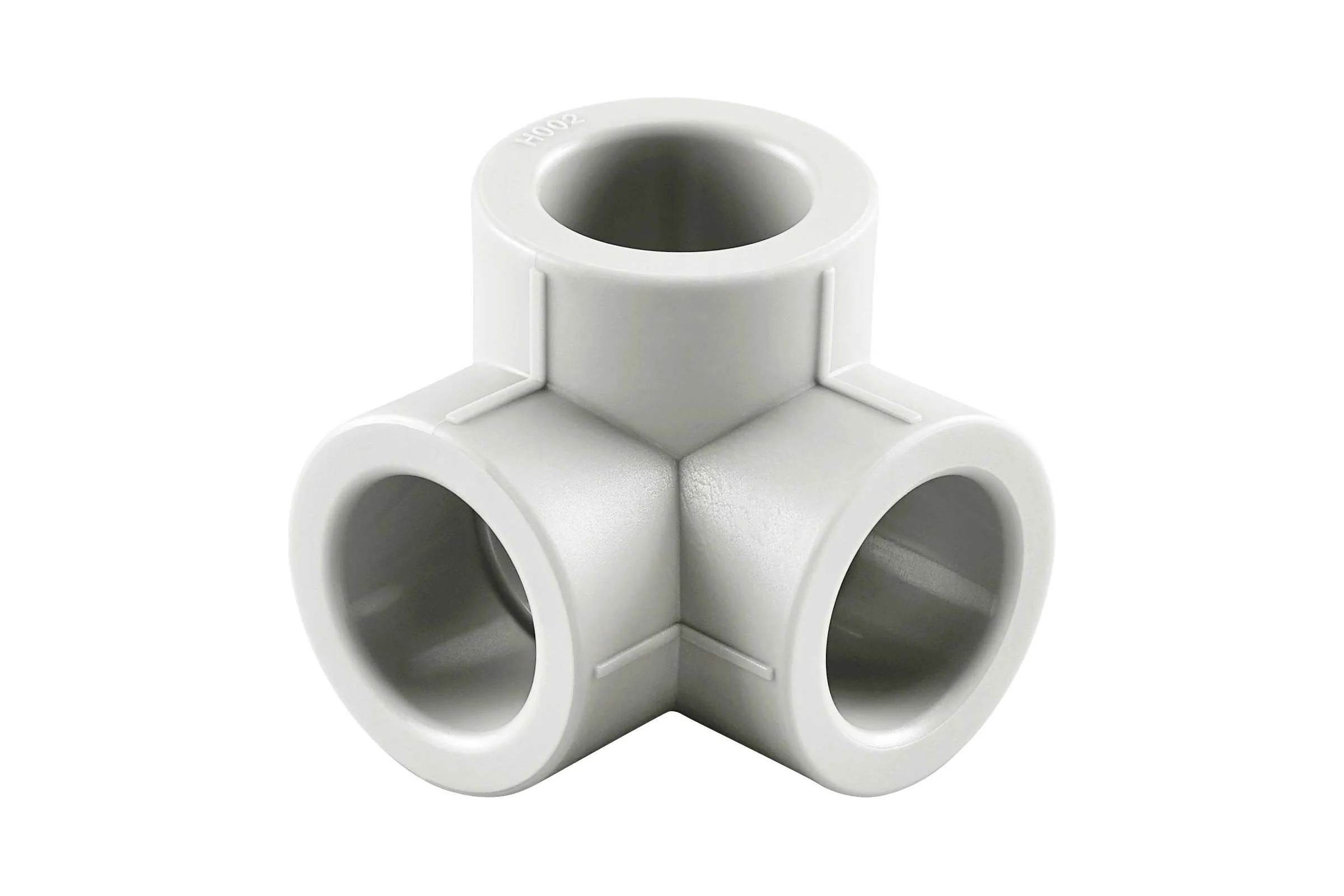 Двухплоскостной тройник RIIFO Alba PP-R 32-32-32 белый (уп 5шт) 1100047317