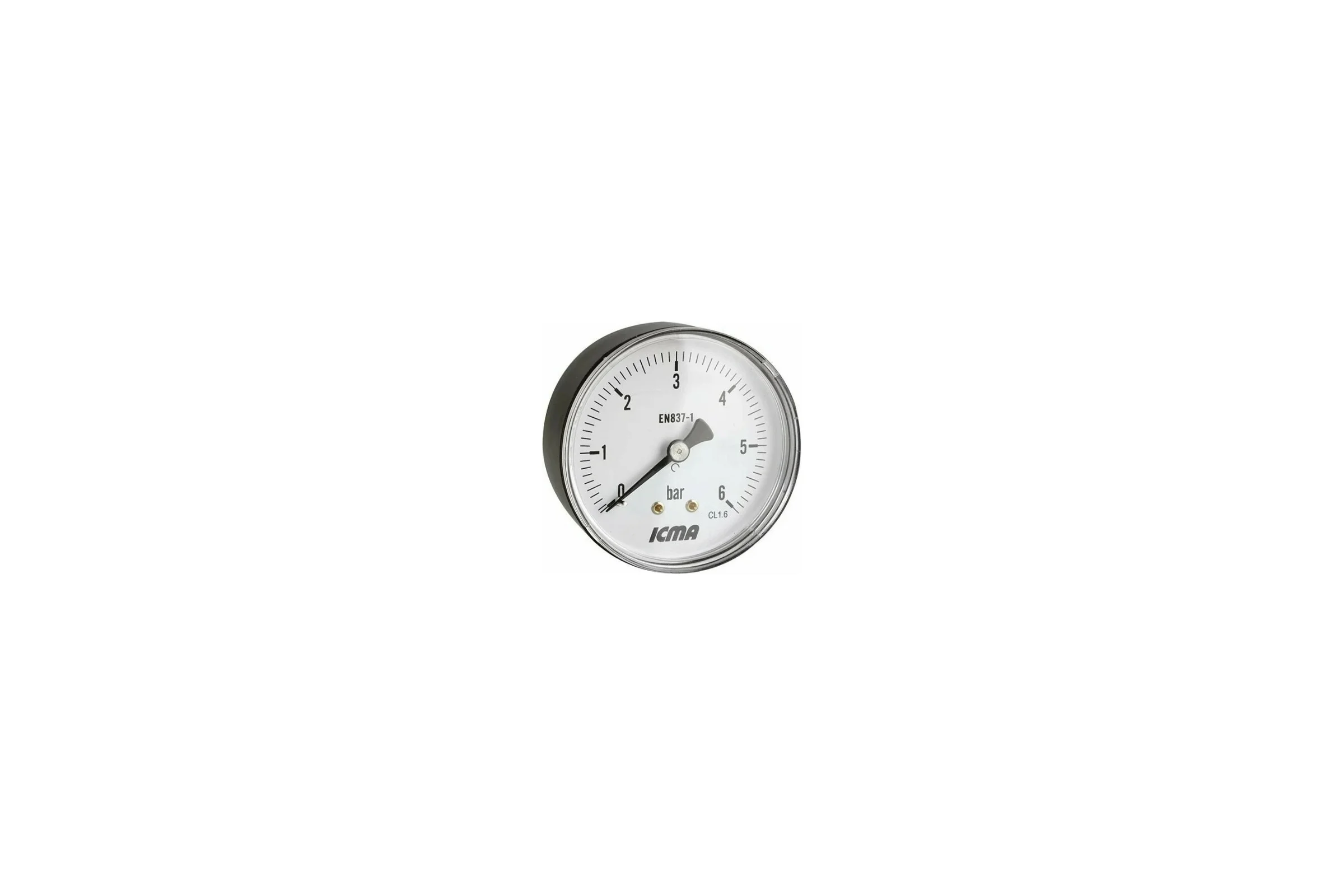 Манометр ICMA S.P.A. заднее (аксиальное) подключение, d=63мм, 1 - 6 атм., 1/4" 243 /91243AB06