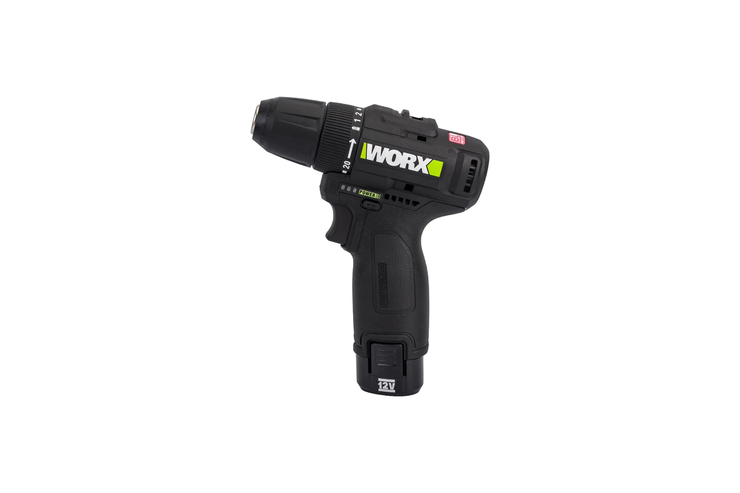Аккумуляторная дрель-шуруповерт WORX Professional 12В, 38Нм, 2Ач х2 + 1,5 А WE210.2