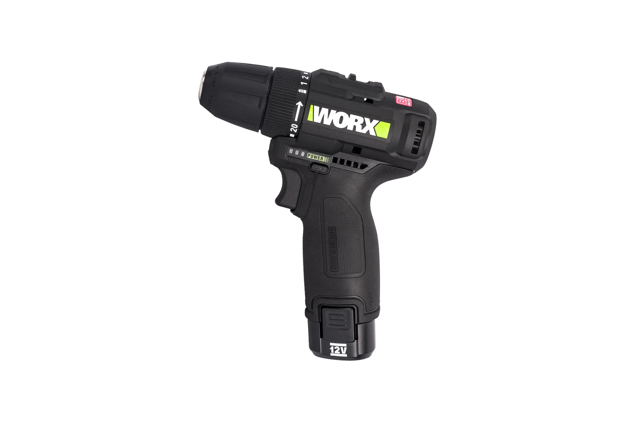 Аккумуляторная дрель-шуруповерт WORX Professional 12В, 38Нм, 2Ач х2 + 1,5 А WE210.2