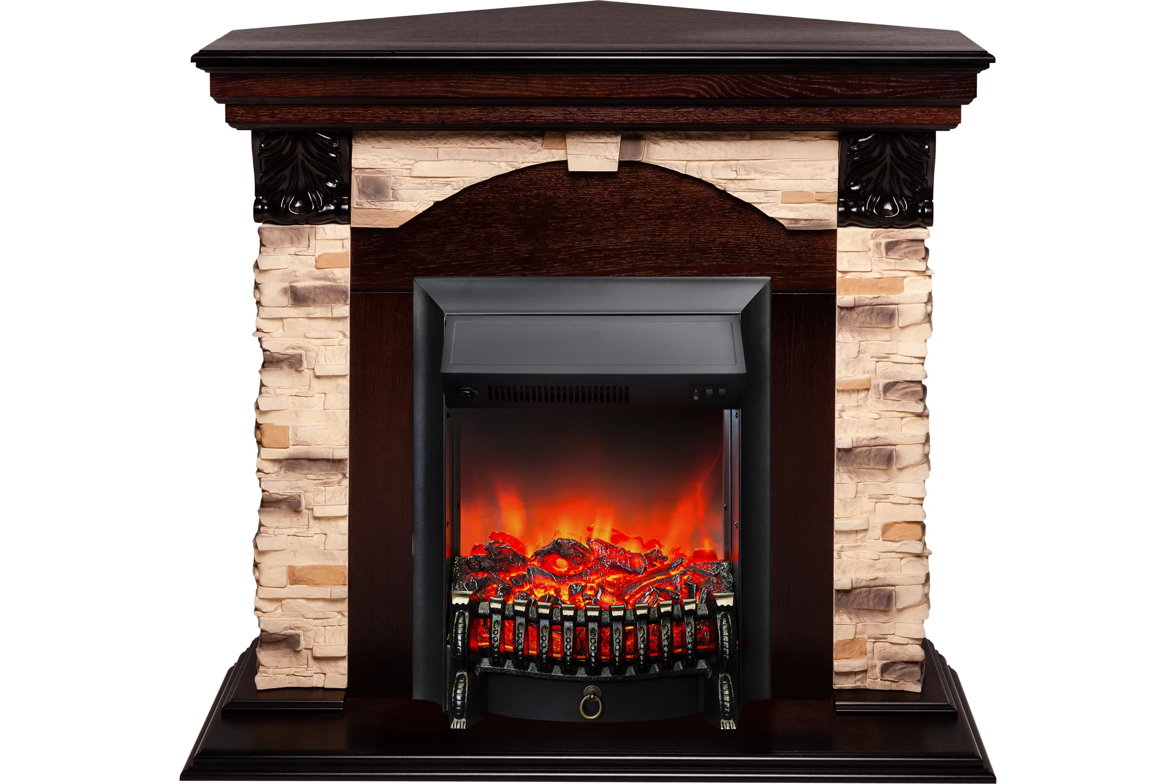 Каминокомплект RealFlame dublin corner rock std ao + fobos lux bl 10016020