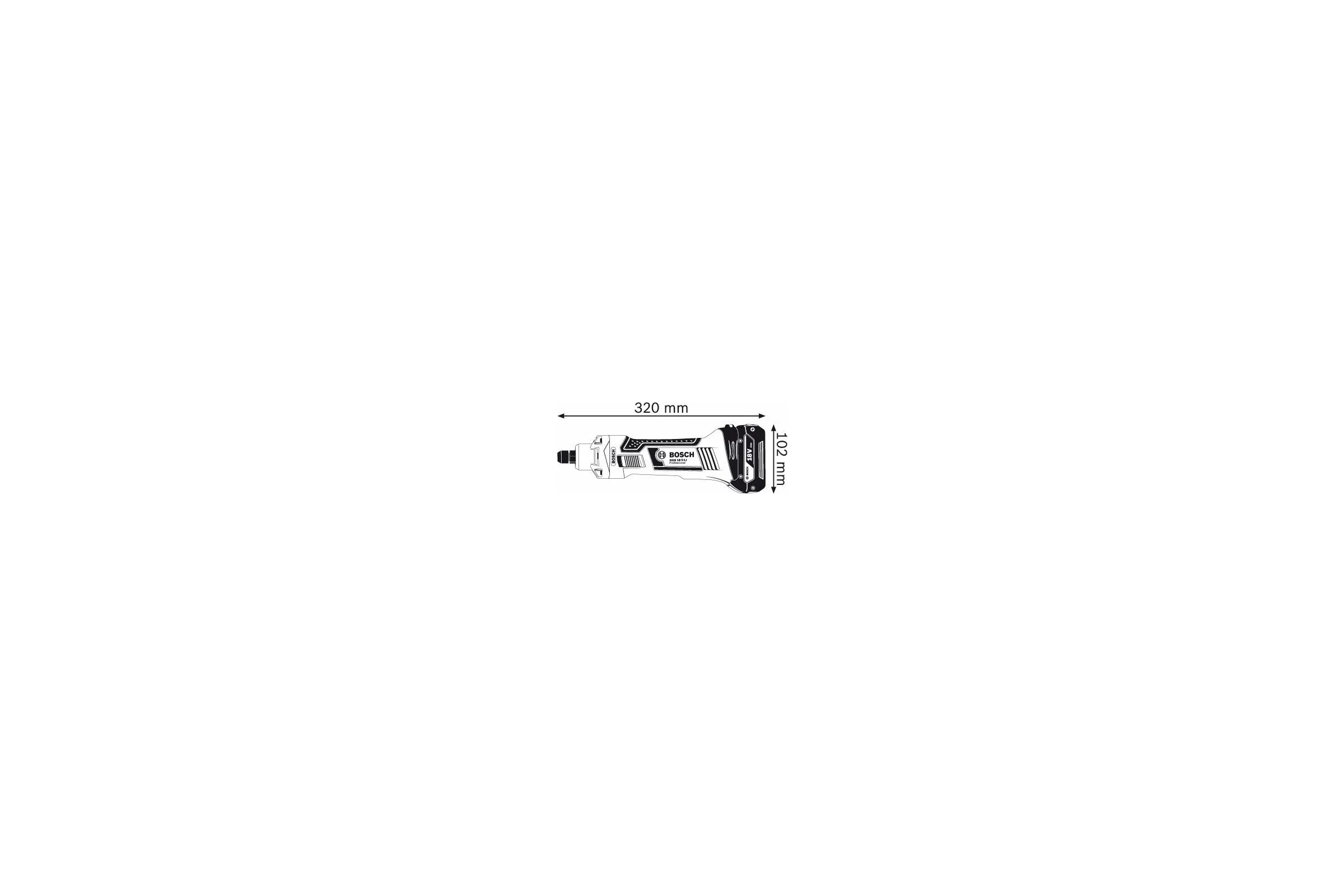 Аккумуляторная прямая шлифмашина Bosch GGS 18 V-LI Solo 0.601.9B5.303