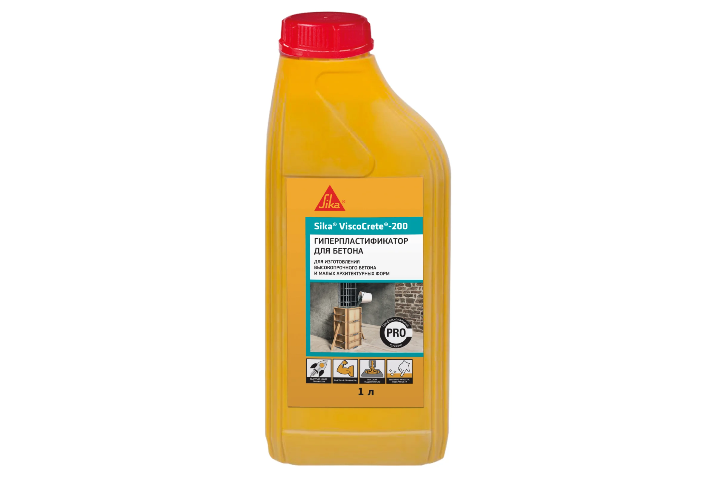 Гиперпластификатор для высокопрочного бетона SIKA ViscoCrete-200 Канистра 1л 669068