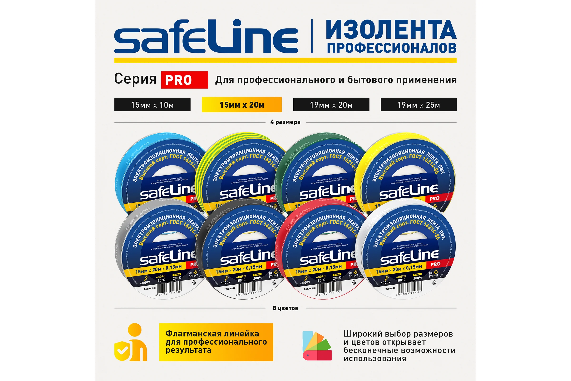 Изолента SafeLine 15/20 красный 9362