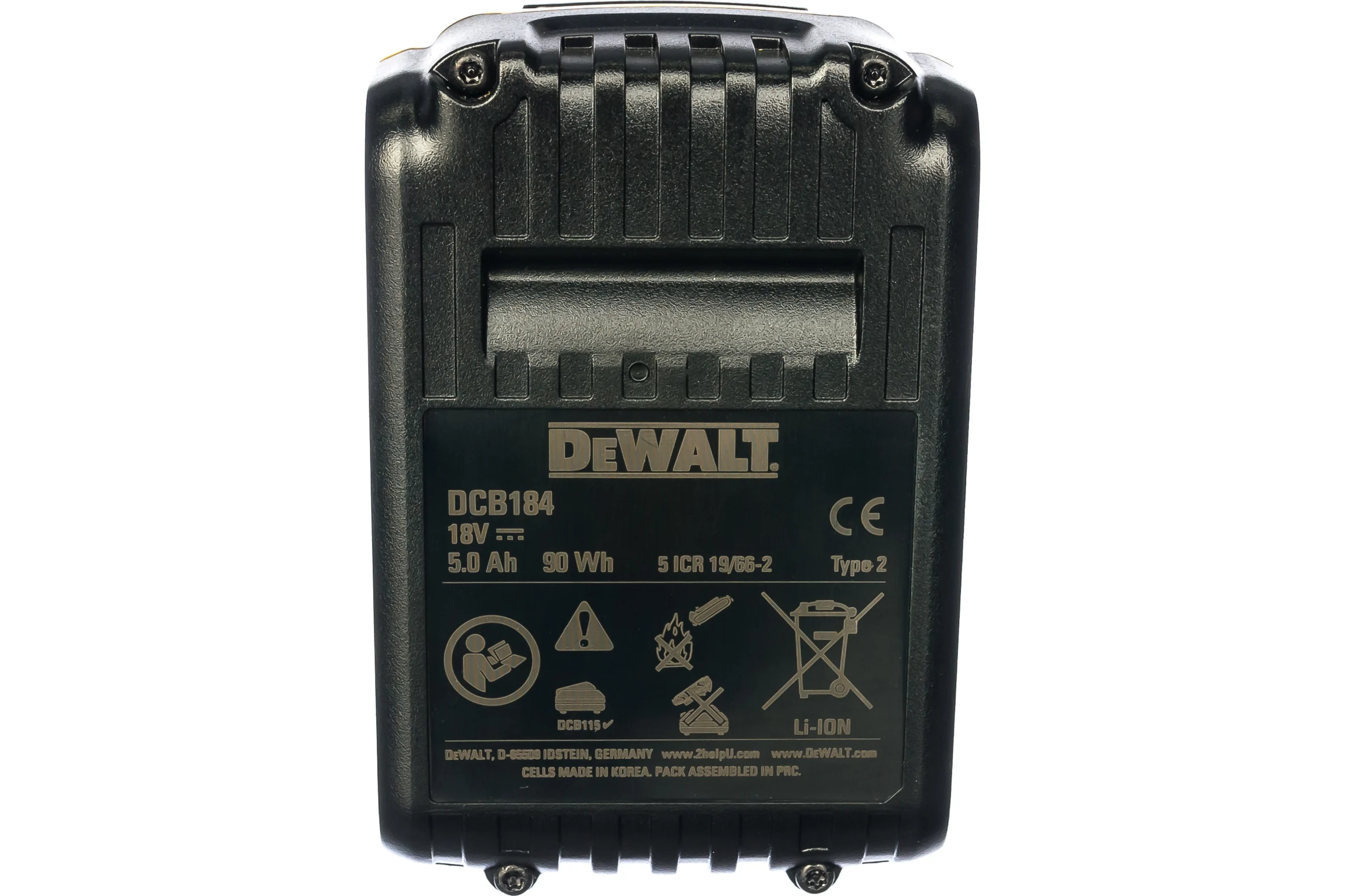 Аккумулятор (18 В; 5.0 А*ч; Li-Ion) DEWALT DCB 184