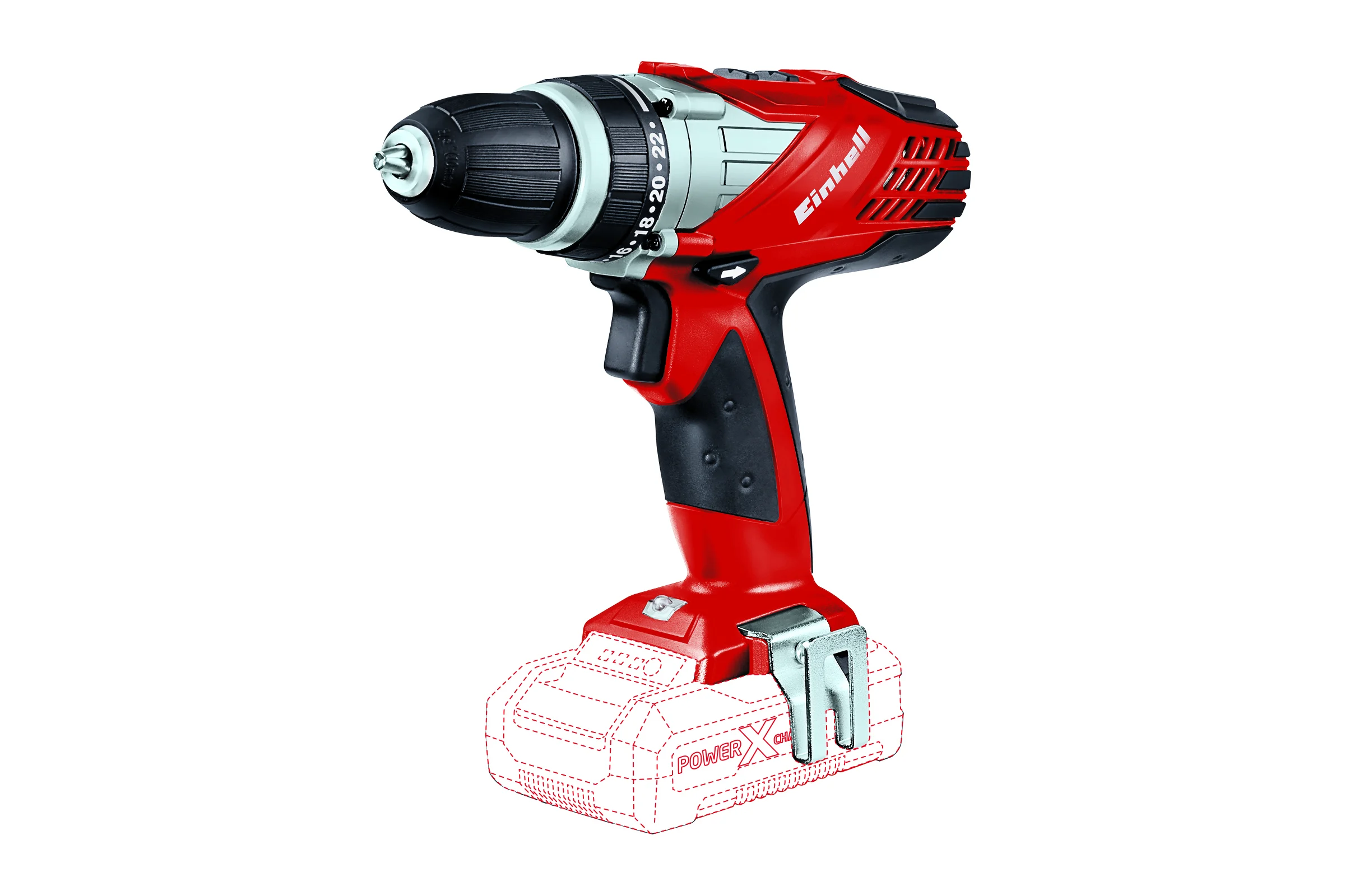 Аккумуляторная дрель-шуруповерт Einhell PXC TE-CD 18 Li-Solo 4513692