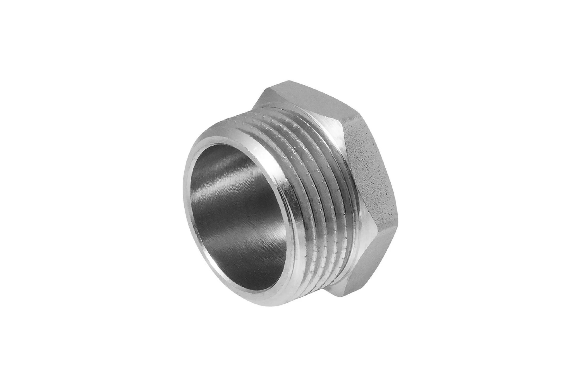 Заглушка сантехническая в трубу MPF 3/4" пробка латунная никелированная наружная резьба ИС.072278