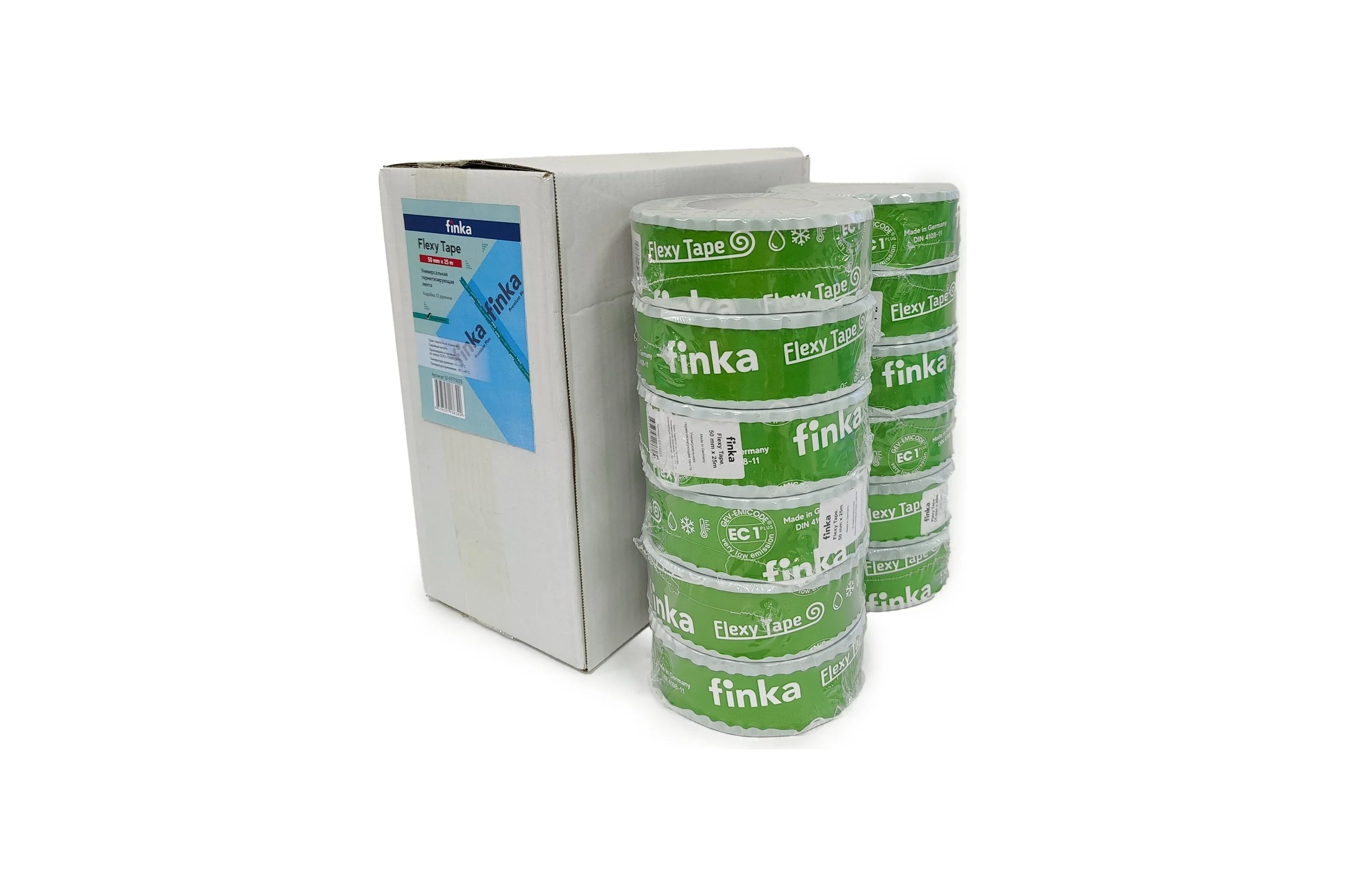 Клейкая лента Finka Flexy Tape 12 шт, 50 ммх25 м 12-FFT5025
