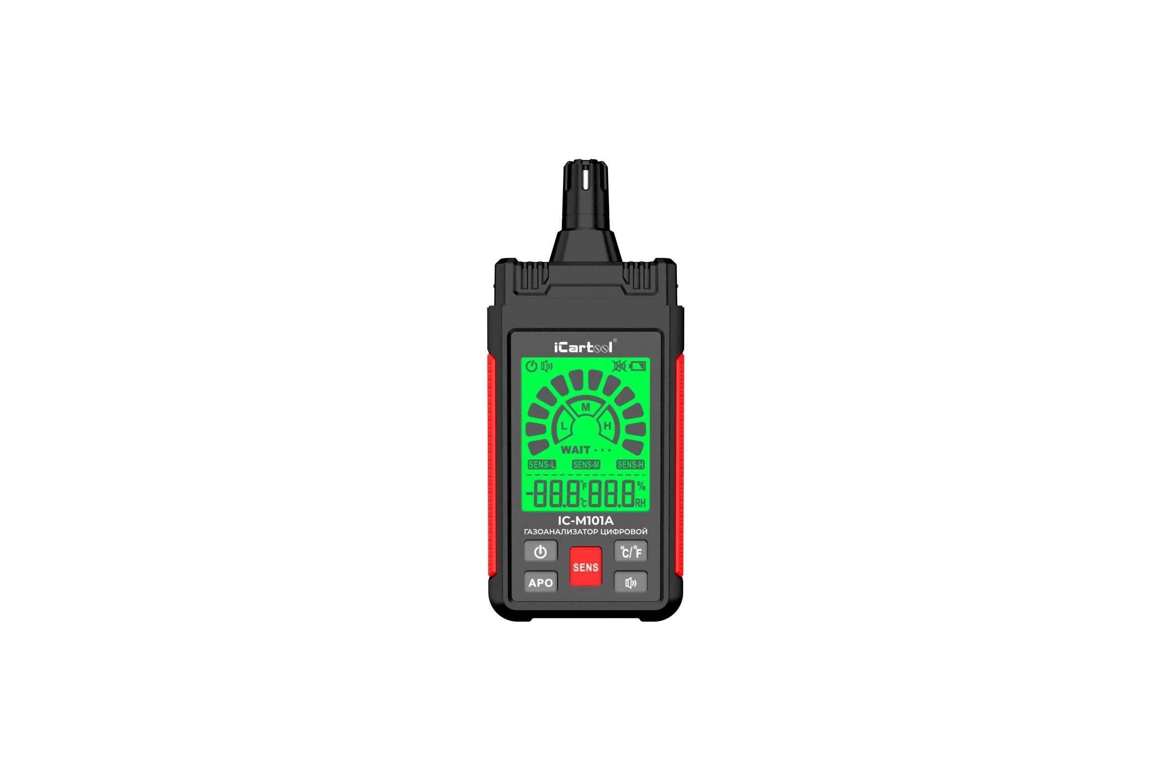 Цифровой детектор утечки взрывоопасных газов iCarTool 0-1000 ppm IC-M101A