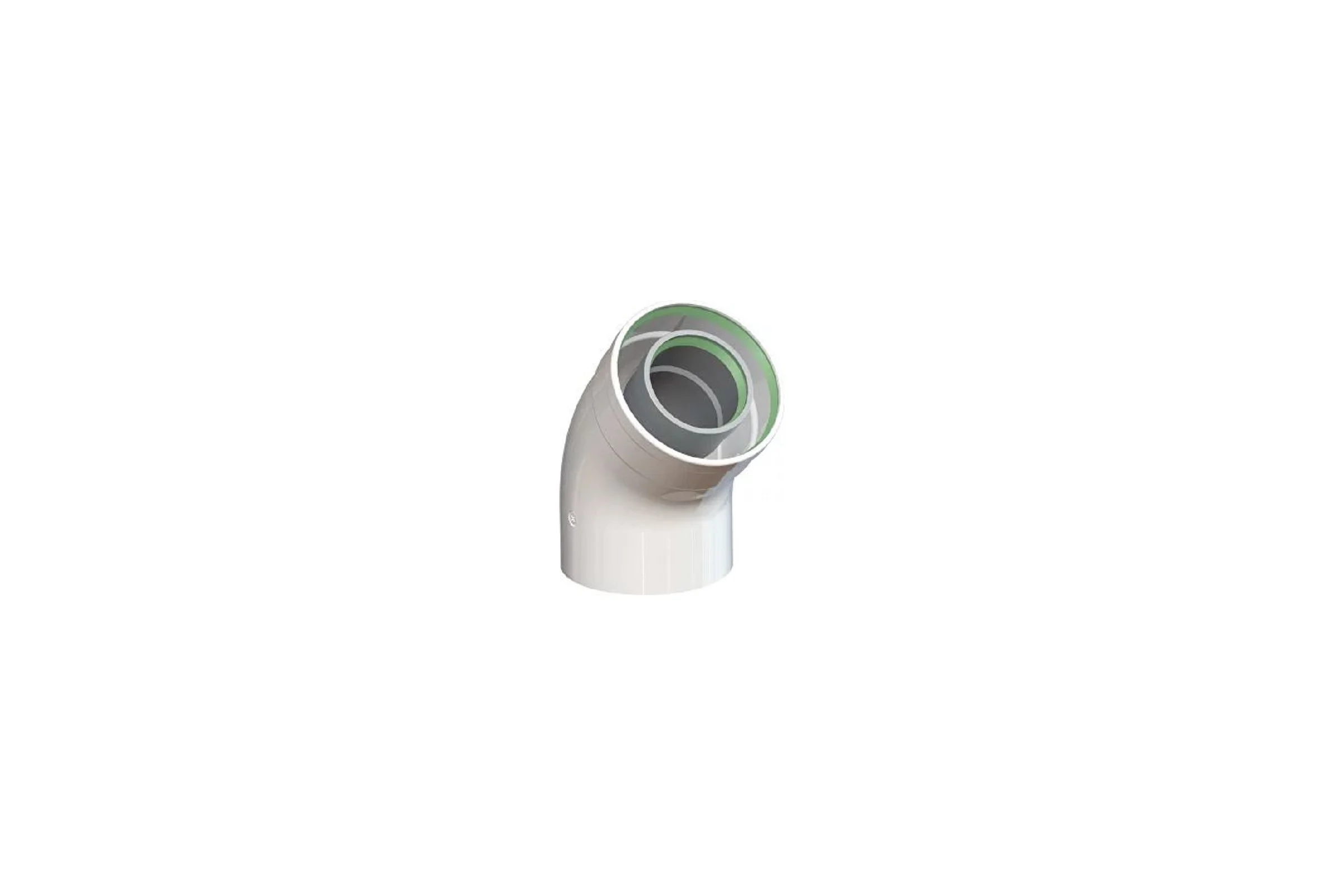 Колено коаксиальное 60x100-45 FT Group 772322