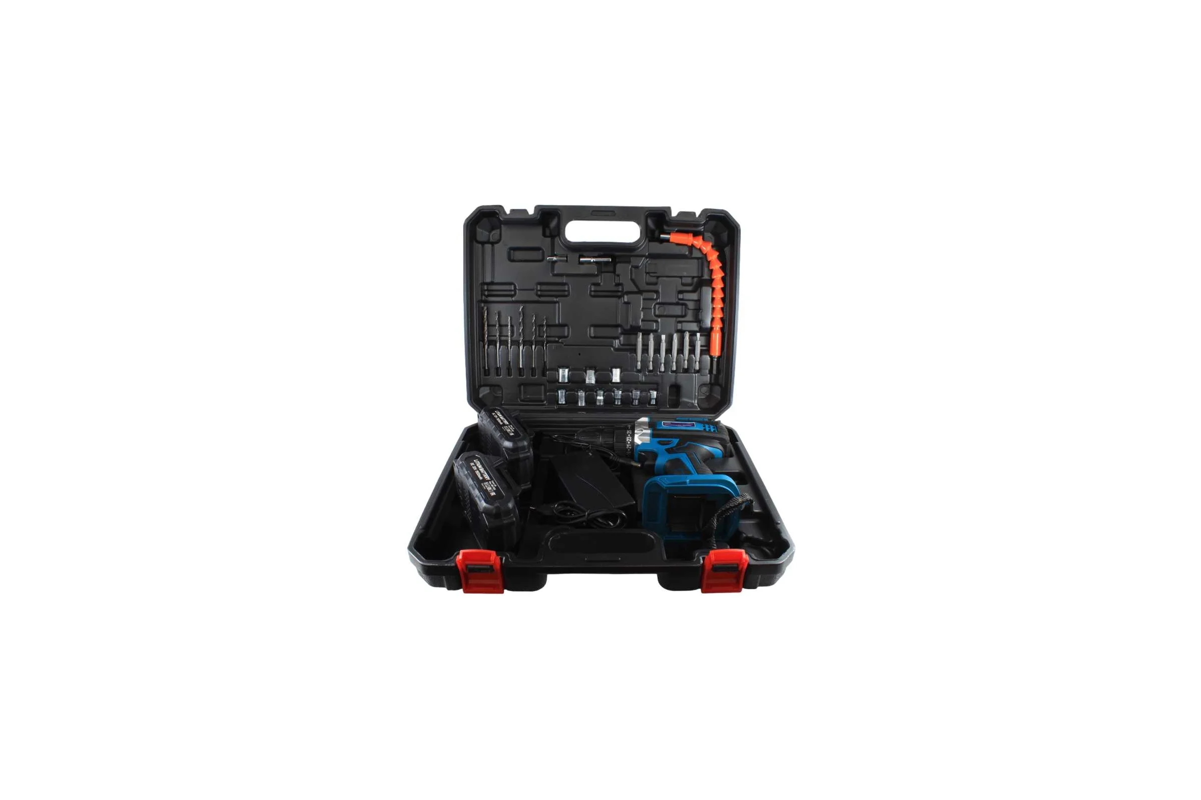 Аккумуляторная дрель-шуруповерт AktiTool CD20G SET (20 В, 2 аккум  1500 мАч, кейс, гибкий удлинитель, сверла, биты)  101209