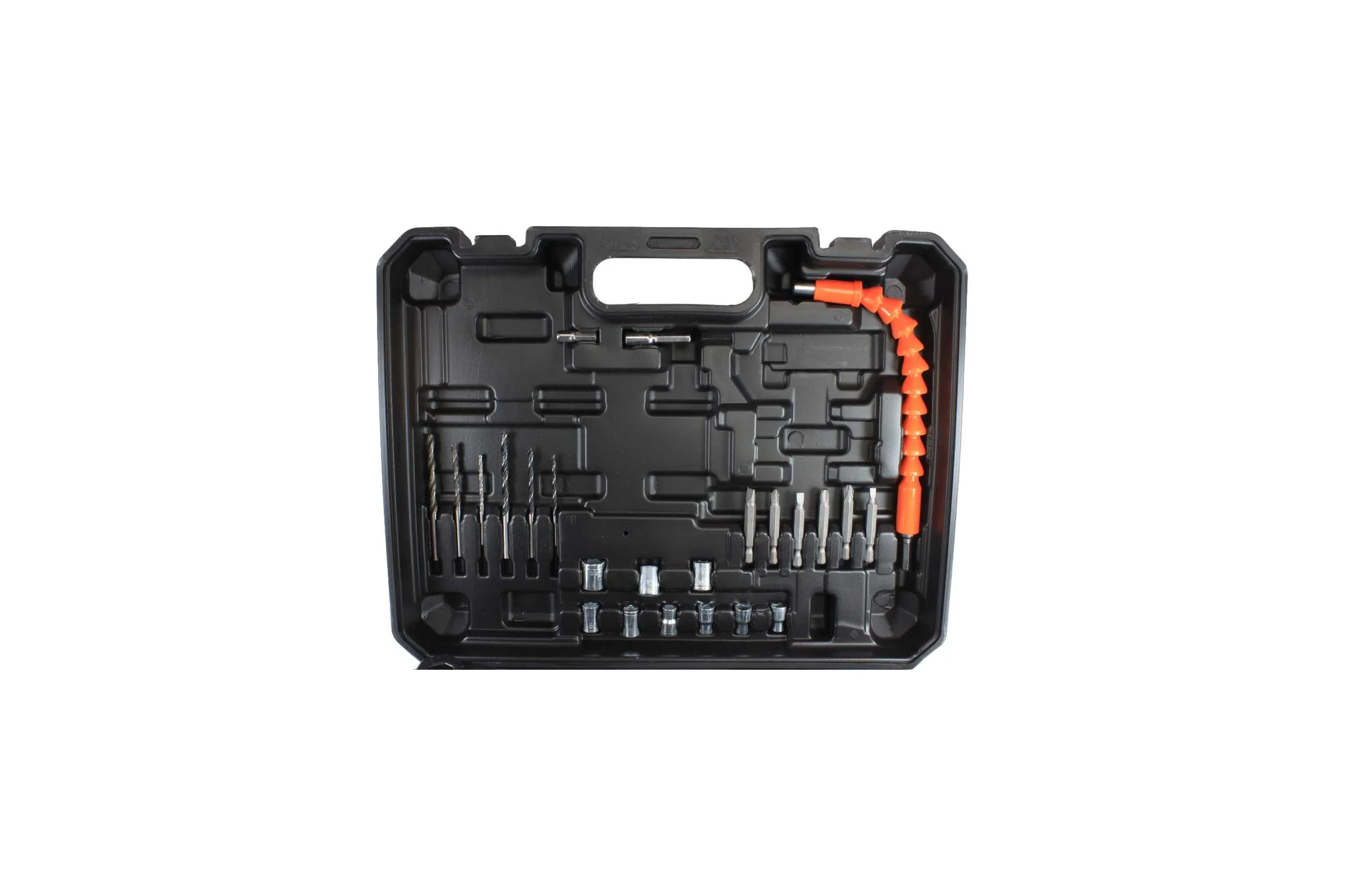 Аккумуляторная дрель-шуруповерт AktiTool CD20G SET (20 В, 2 аккум  1500 мАч, кейс, гибкий удлинитель, сверла, биты)  101209