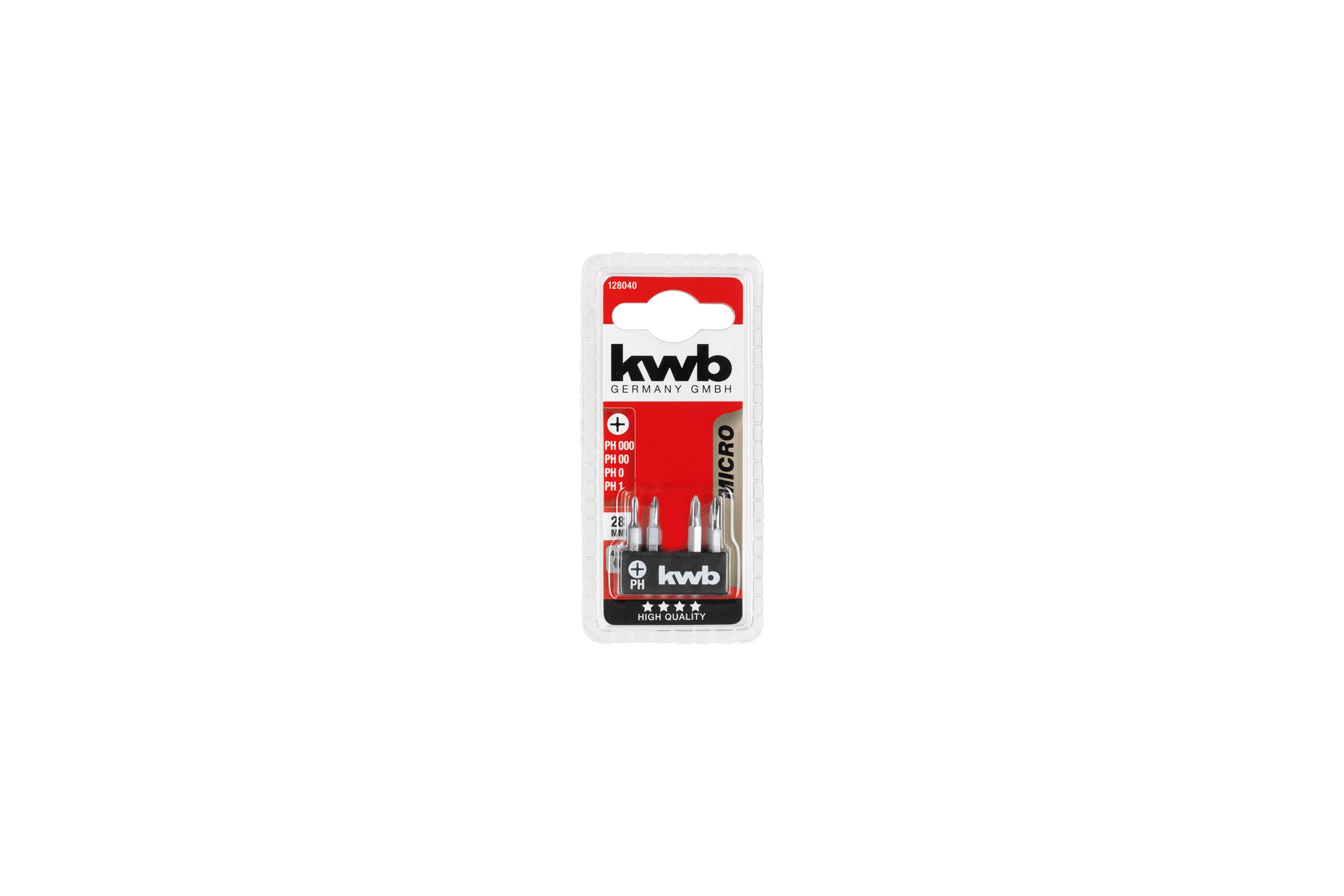 Бита PH 28 мм Micro 4 шт. KWB 128040
