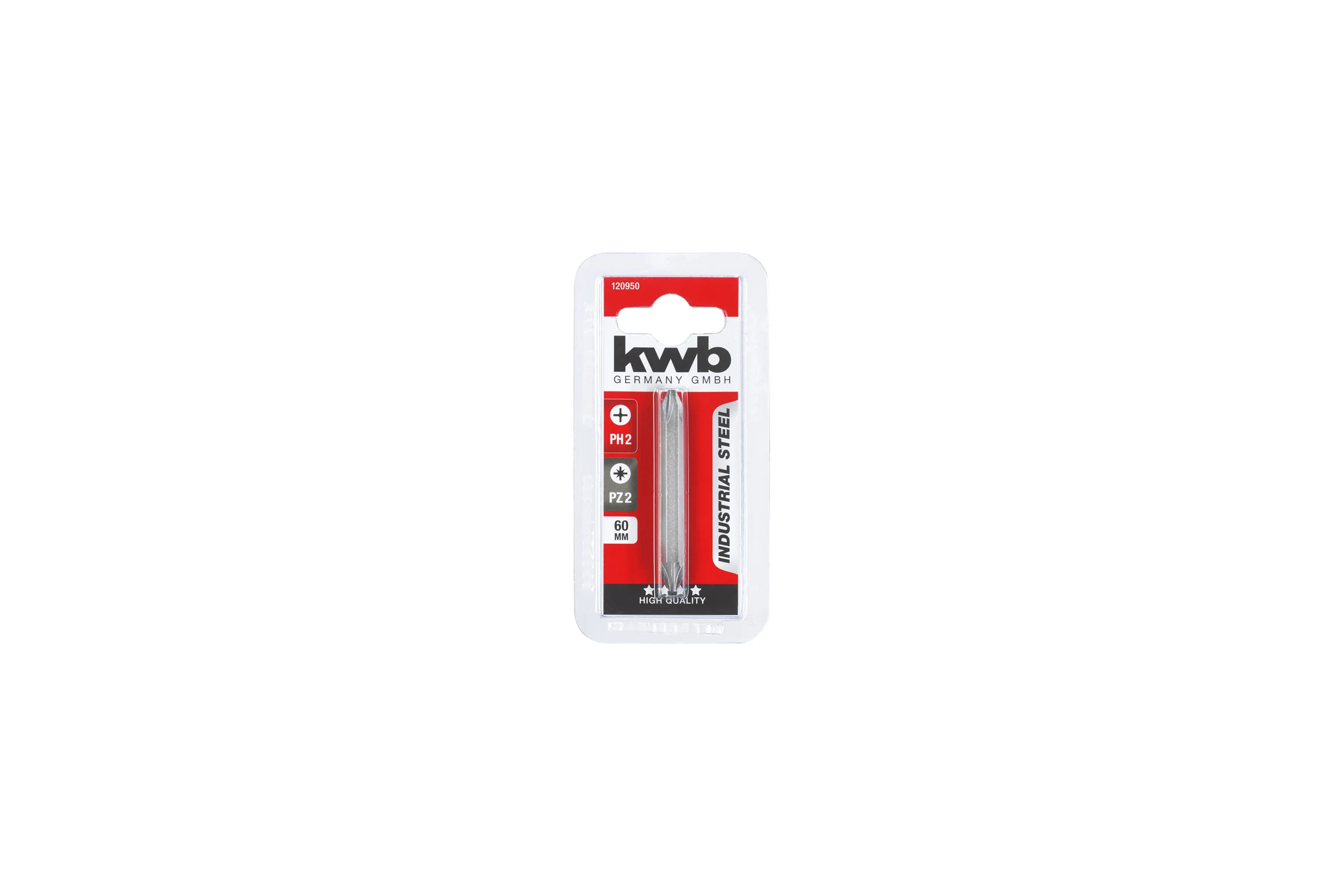 Бита двусторонняя PH2хPZ2 60 мм 1 шт. KWB 120950