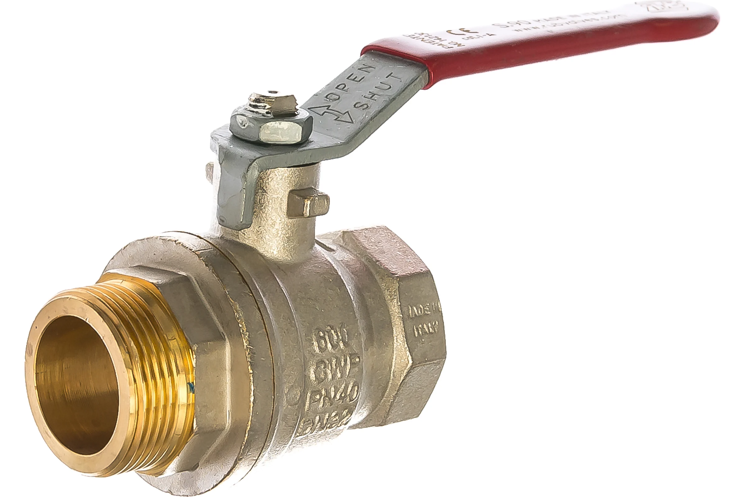 Шаровой кран RuB, 1 1/4" DN32 PN40, ВР-НР, серия MILANO (S.90), ручка S90G20