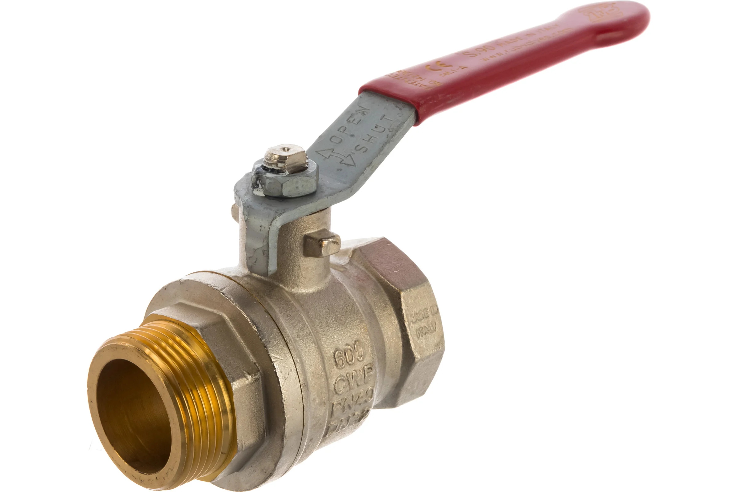 Шаровой кран RuB, 1 1/4" DN32 PN40, ВР-НР, серия MILANO (S.90), ручка S90G20