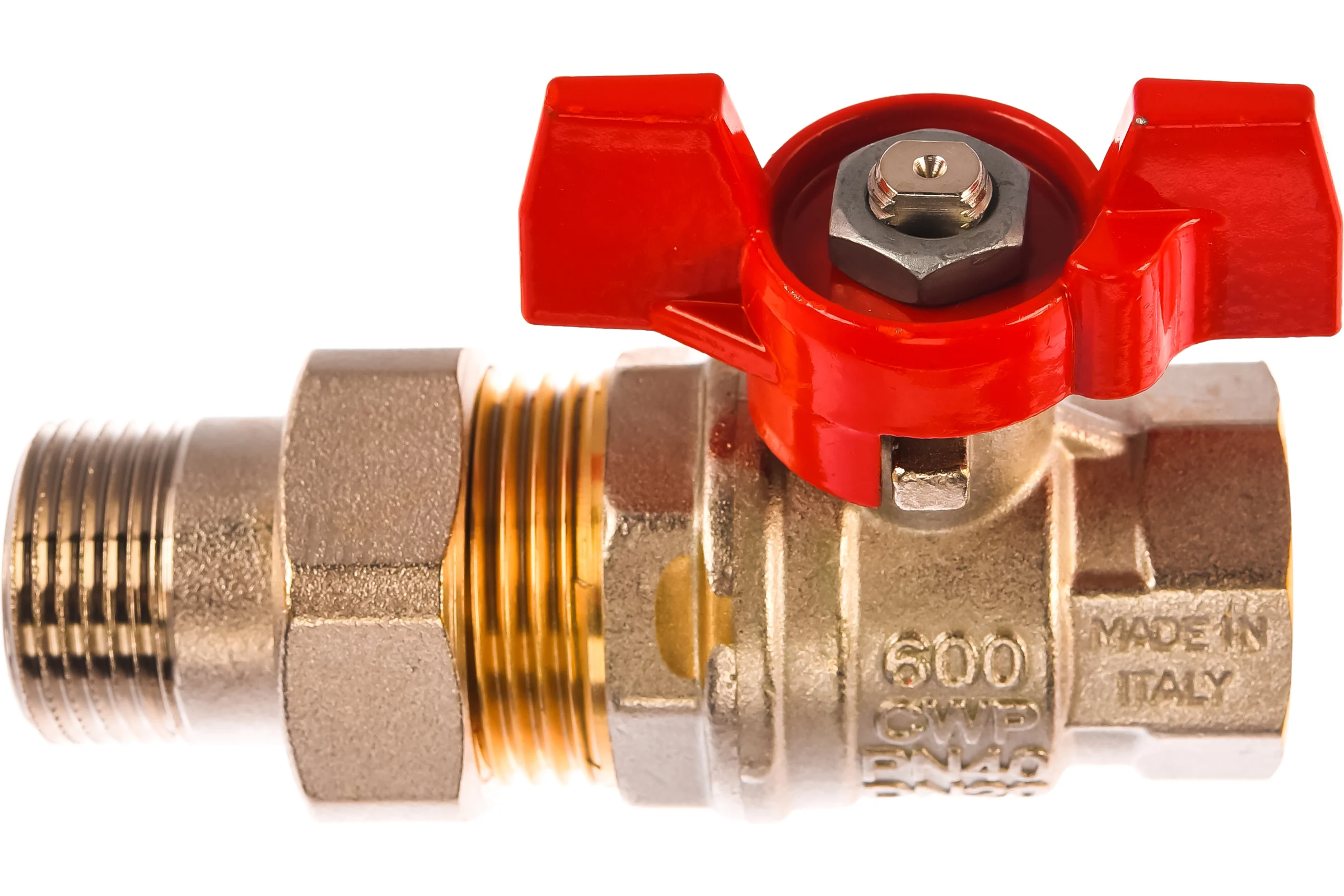 Шаровой кран RuB с накидной гайкой ("американка"), 3/4" DN20 PN40, ВР-ВР, серия MILANO (S.90) S90E36