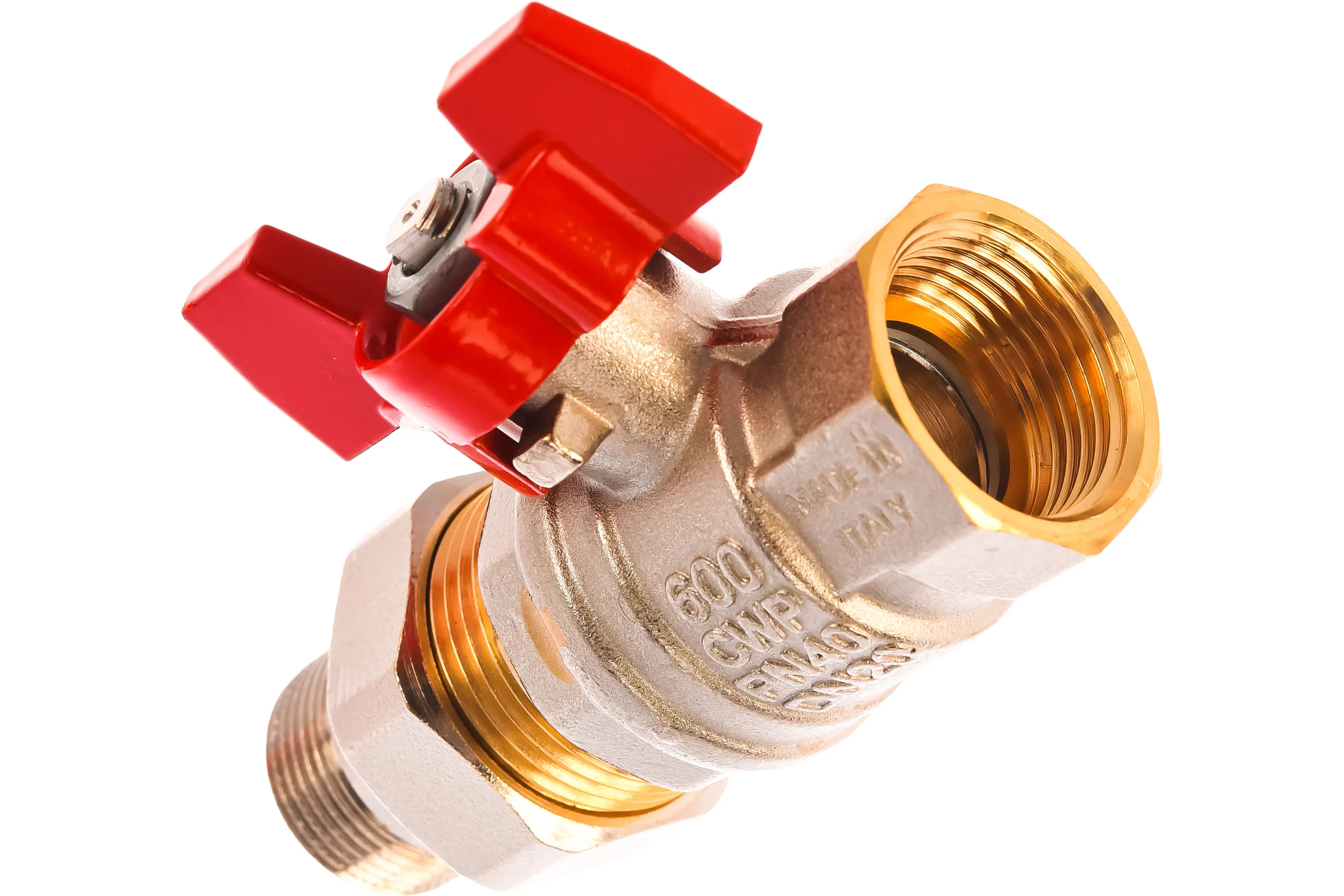 Шаровой кран RuB с накидной гайкой ("американка"), 3/4" DN20 PN40, ВР-ВР, серия MILANO (S.90) S90E36
