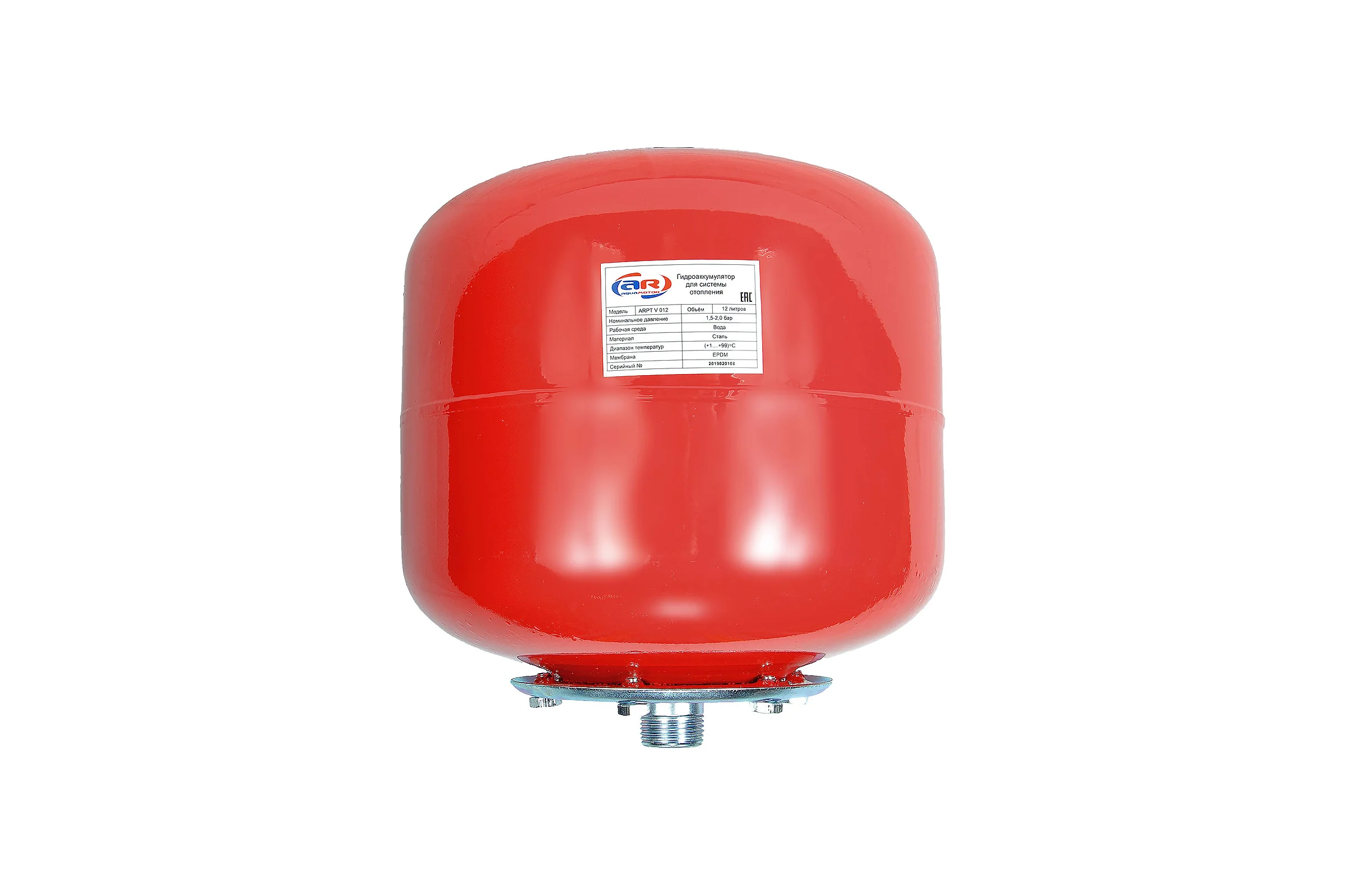 Гидроаккумулятор стальной, красный AquamotoR ARPT V 012 AR201011