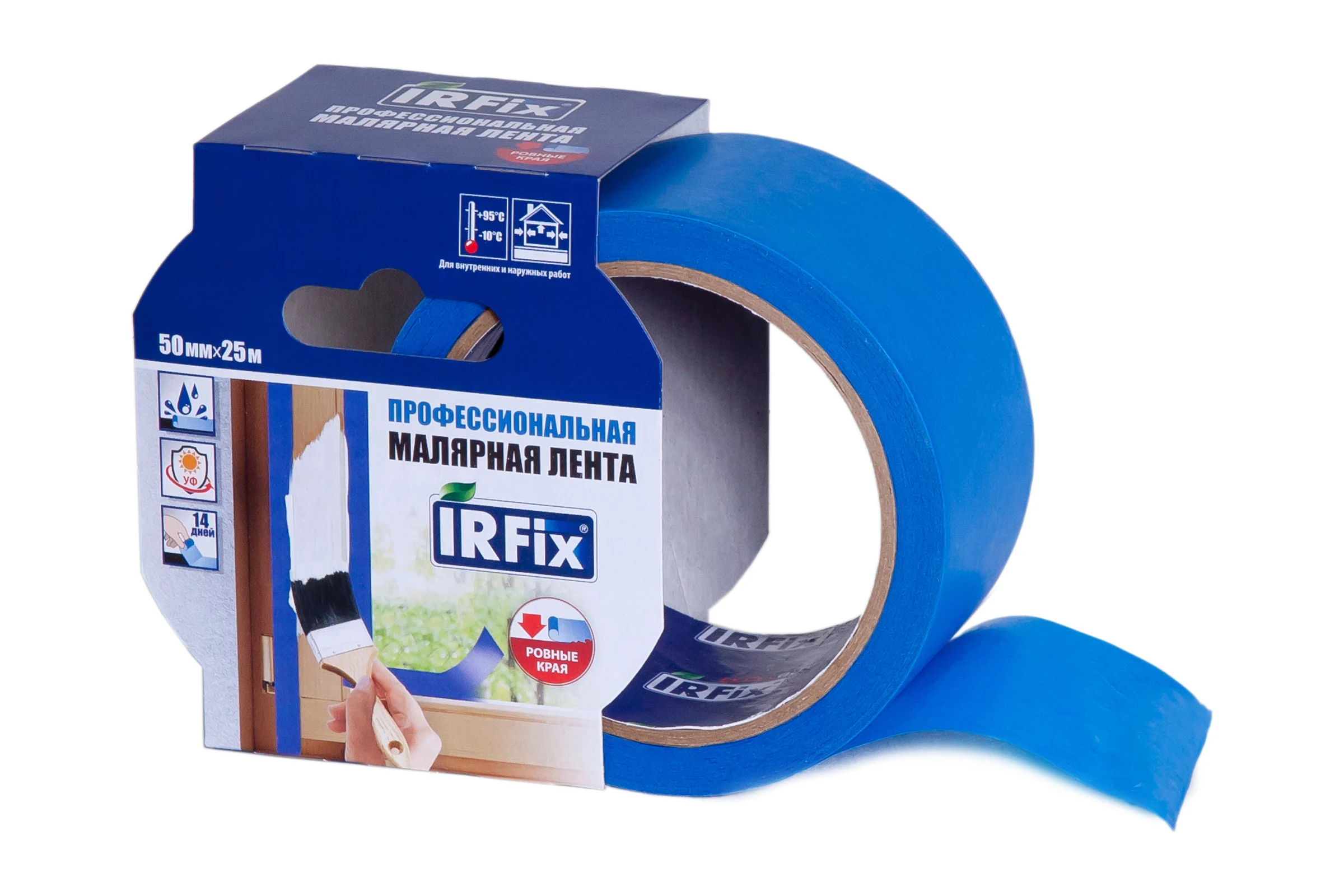 Малярная лента для наружных работ IRFIX EXTRA 50 мм, 25 м, синяя, 30080