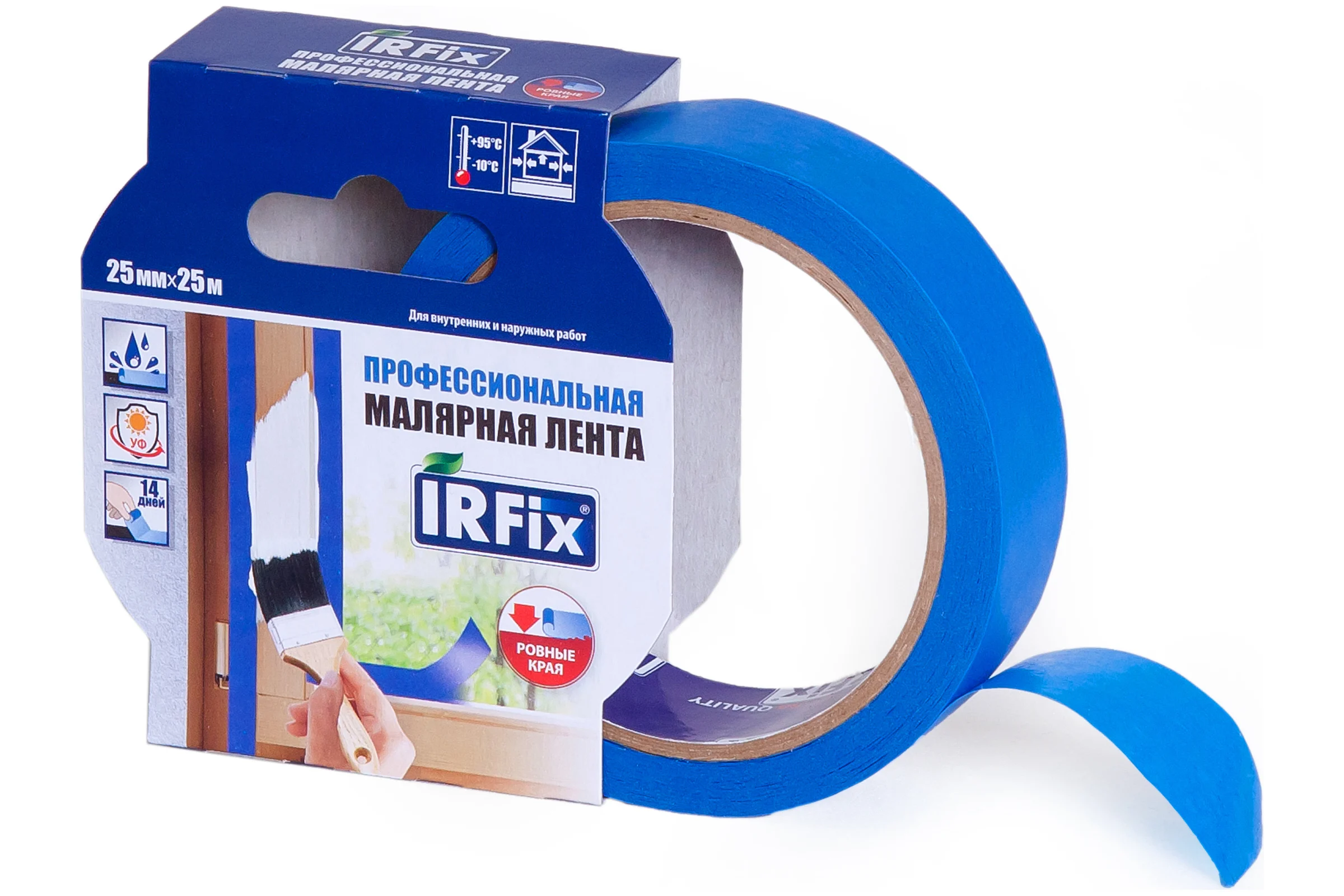 Малярная лента для наружных работ  IRFIX EXTRA 25 мм, 25 м, синяя 30081