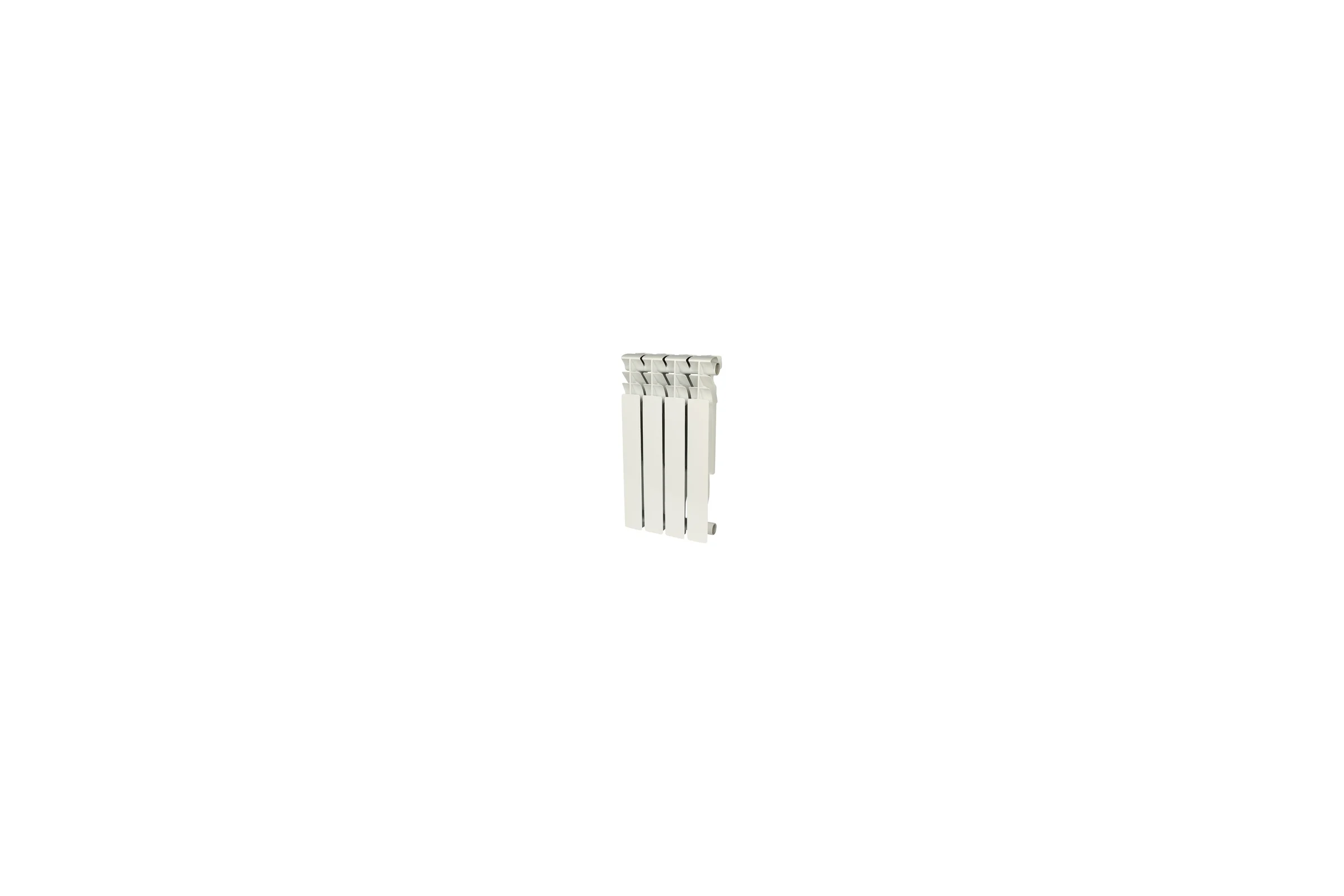 Алюминиевый радиатор ROMMER Plus 500 4 секции RAL9016 89562
