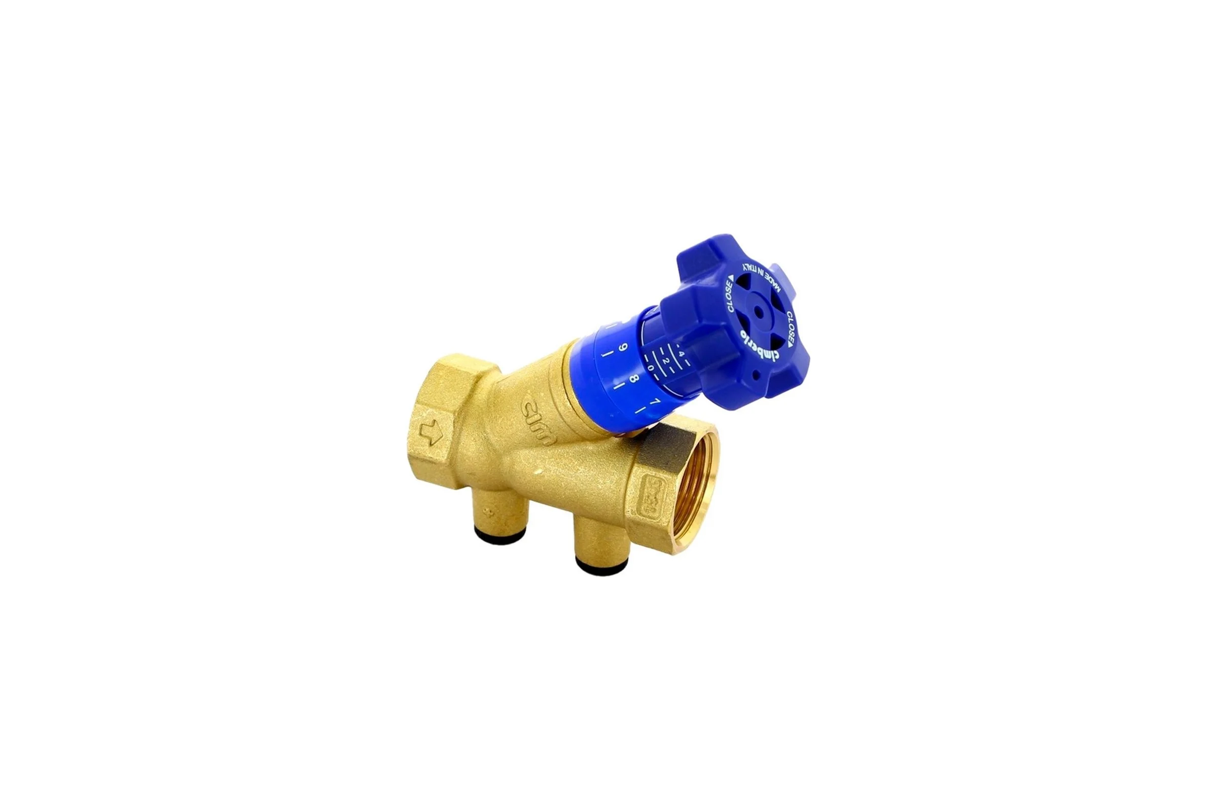 Ручной балансировочный клапан Cimberio 1 1/2" обычн. латунь kvs=25,12 pn25 bb без изм. ниппелей RG008VJ4P2BOJB