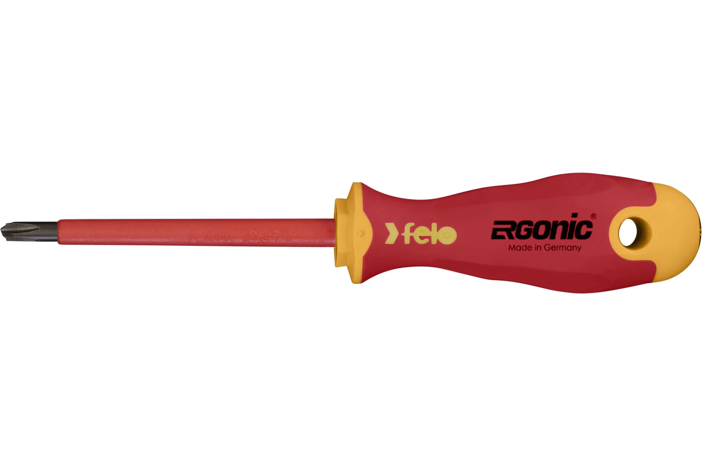 Диэлектрическая крестовая отвертка Felo Ergonic +/- H 2X 100 41620390