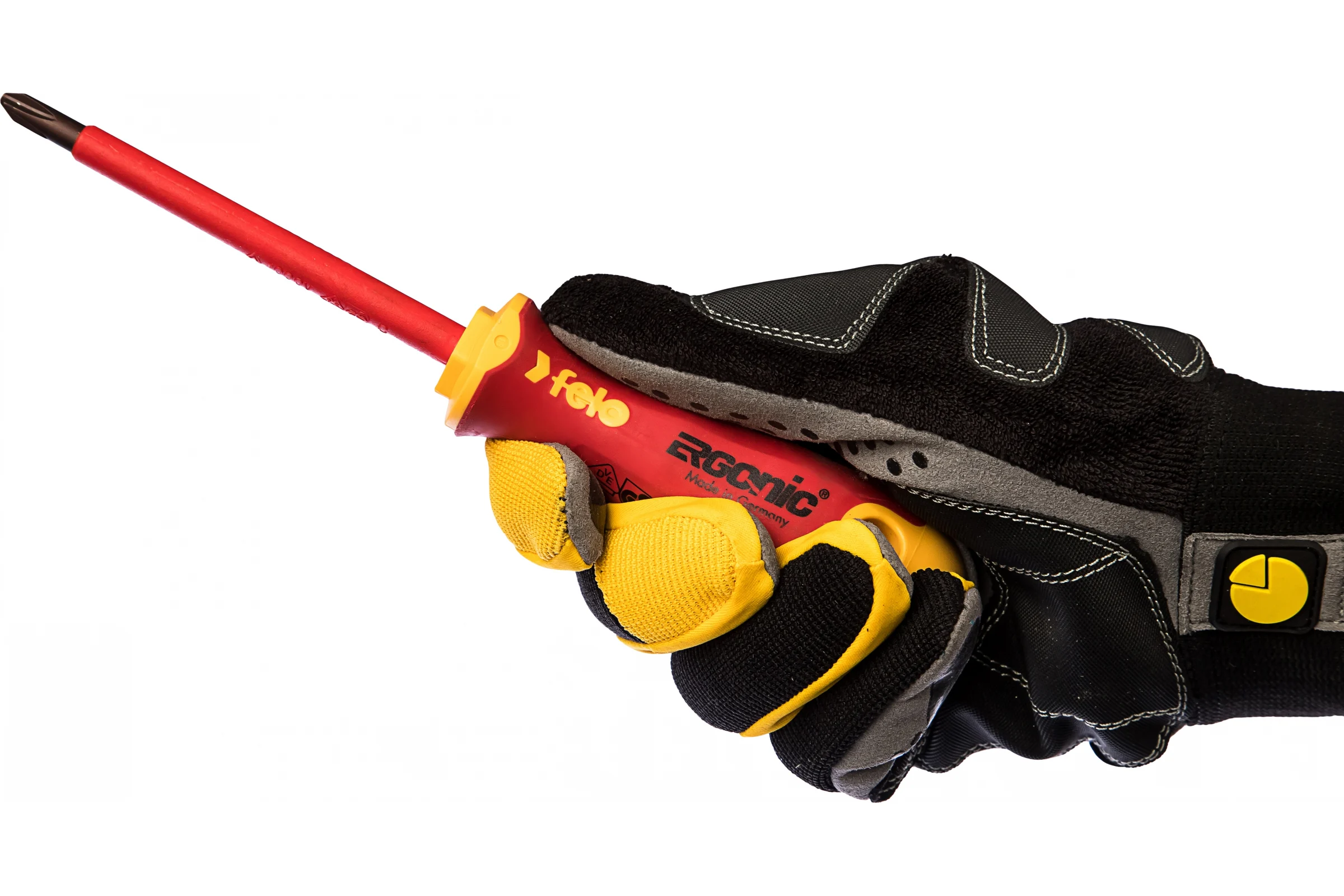 Диэлектрическая крестовая отвертка Felo Ergonic +/- H 2X 100 41620390