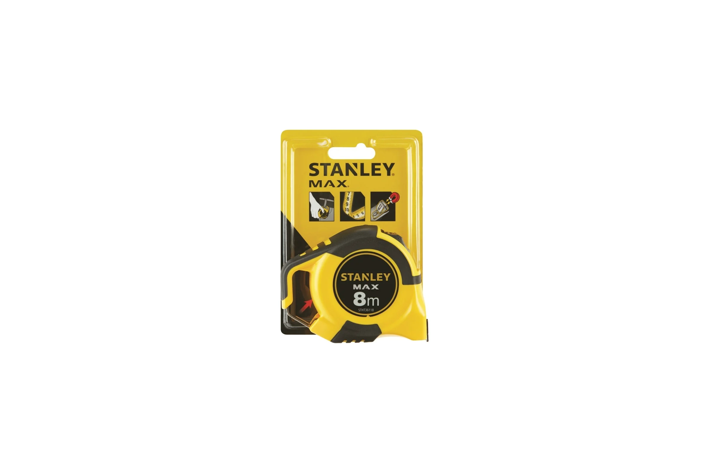 Измерительная магнитная рулетка Stanley MAX 8м STHT0-36118