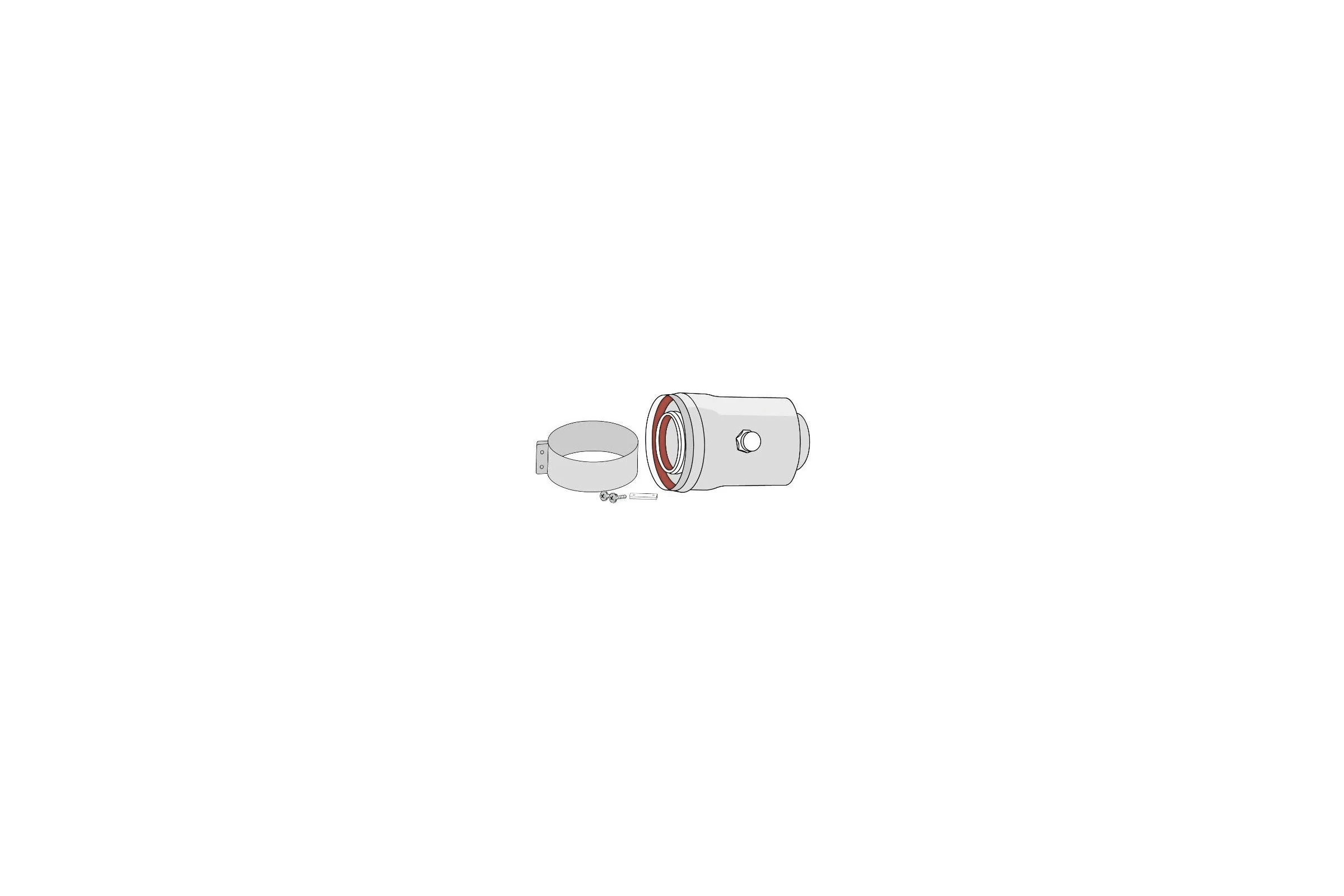 Адаптер ARISTON d60/100 с отводом конденсата, цвет серый, для котлов ALTEAS X 3319056