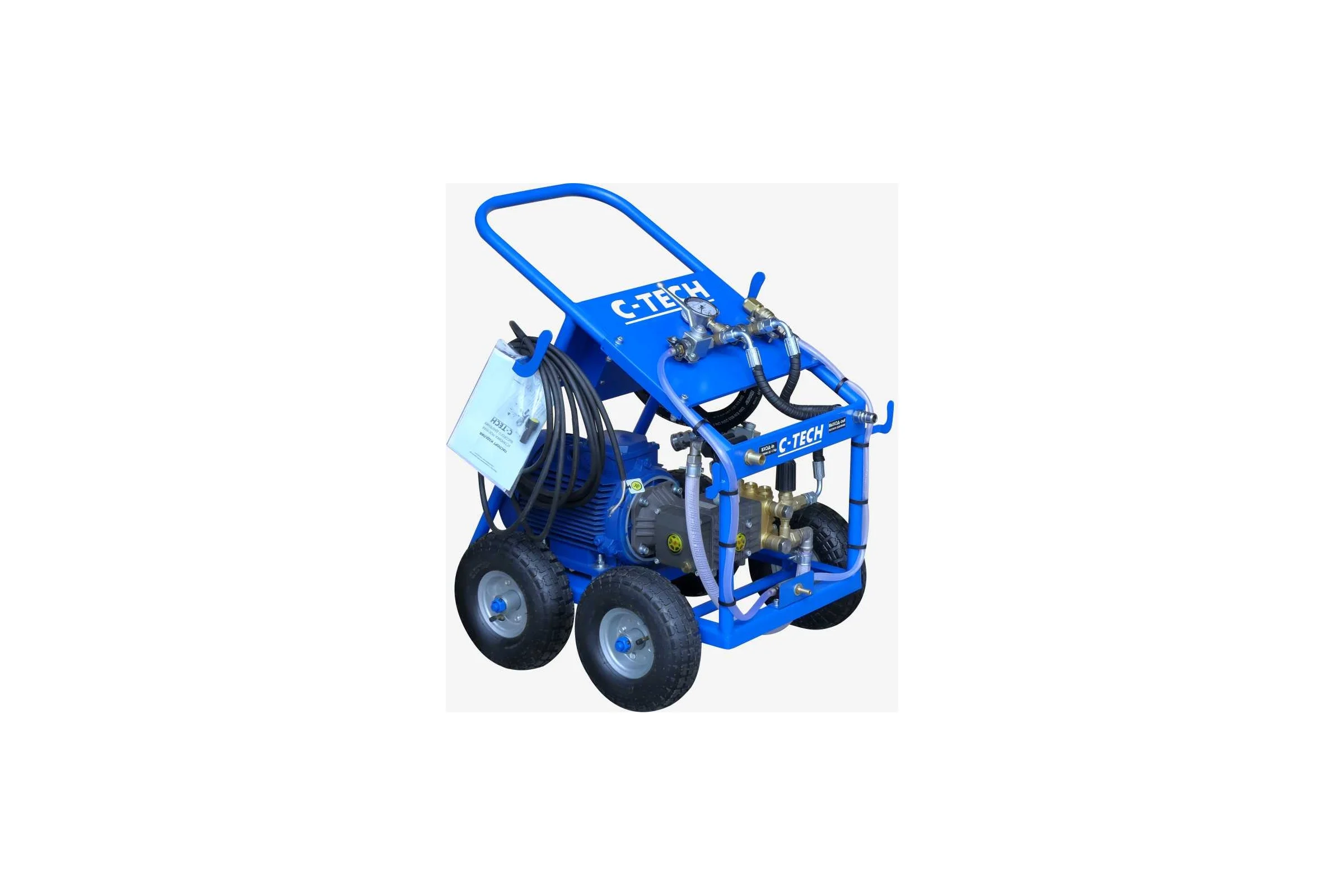 Опрессовочная установка высокого давления C-TECH DN2014 (200 бар, до 800 л/ч, 4 кВт, 380 В) мобильная NP2014ET3E4BP2P1 DN2014ET3E4BP2P1