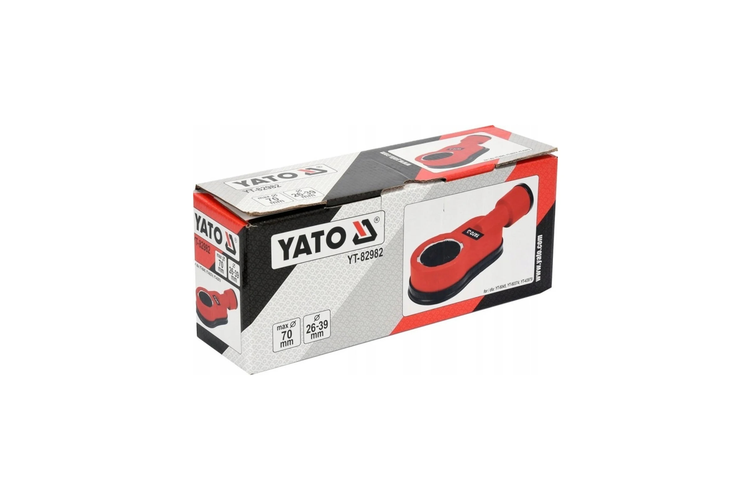 Адаптер против пыли при сверлении YATO (пылесос диаметр трубы 26-39мм, диаметр сверления до 70мм) YT-82982 370882982 092 1
