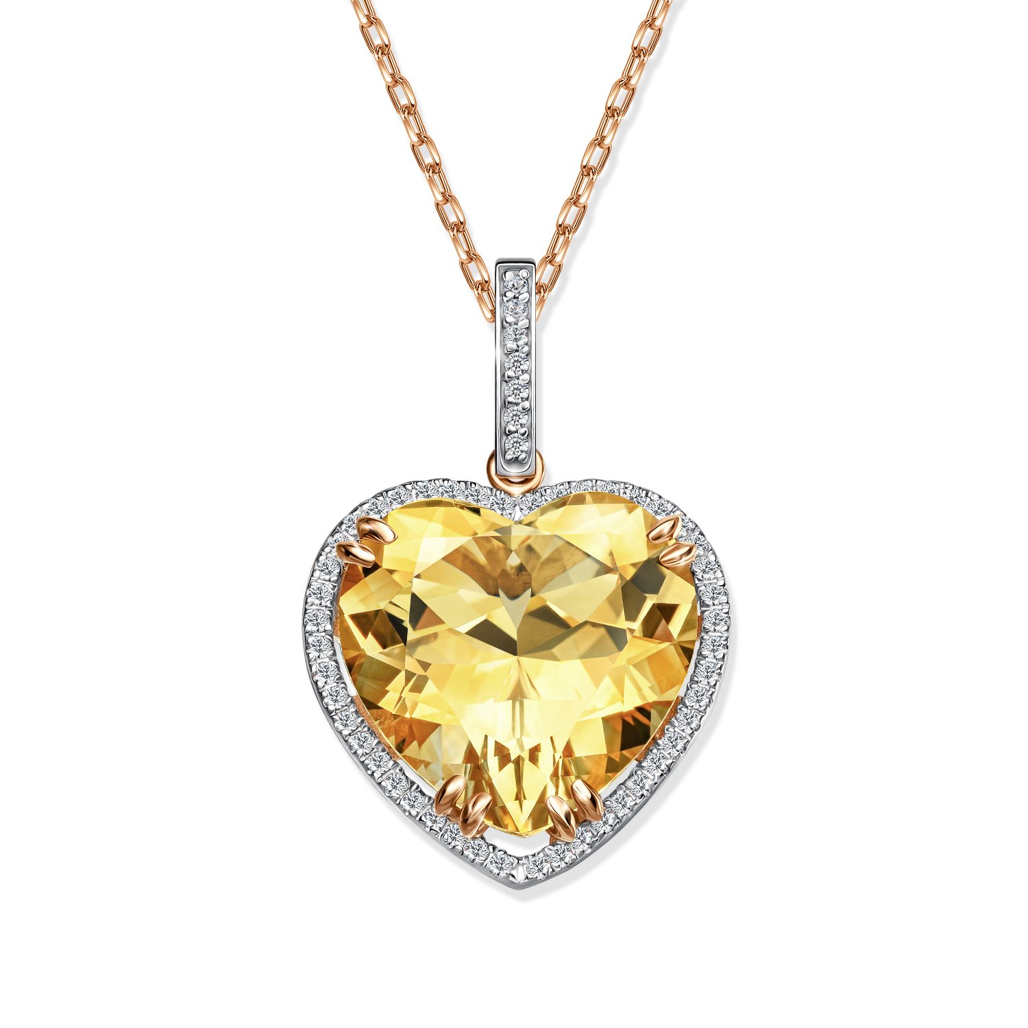 Золотая подвеска с цитрином и бриллиантами (54 994 руб.)