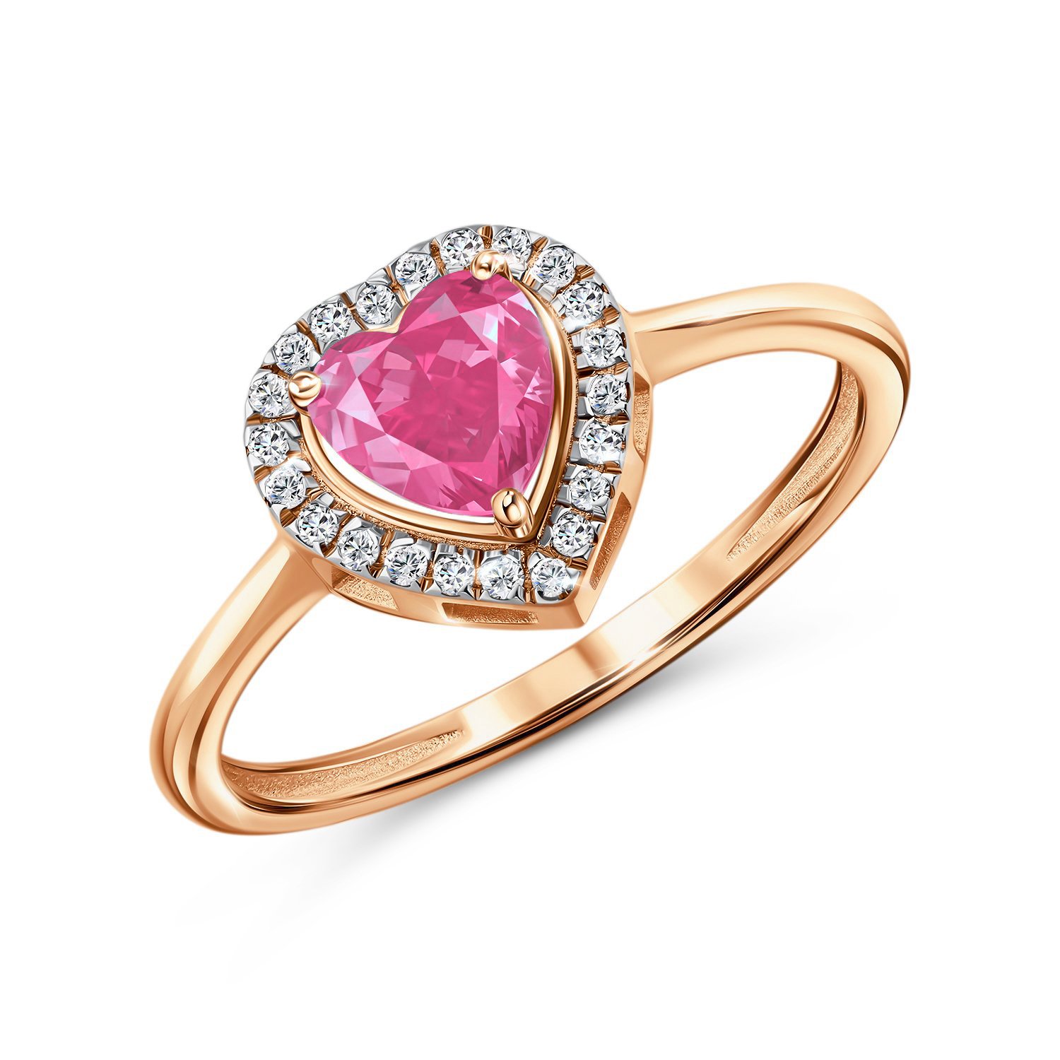 Золотое кольцо с бриллиантами выращенными (82 494 руб.)