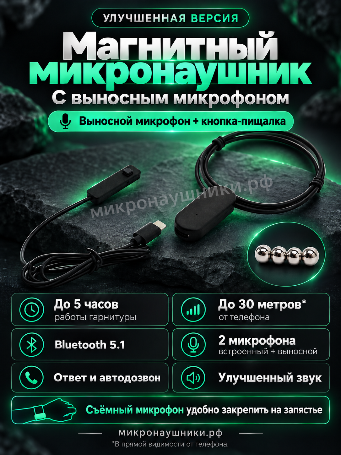 PREMIUM Magic Magnet с выносной кнопкой и микрофоном — фото 1
