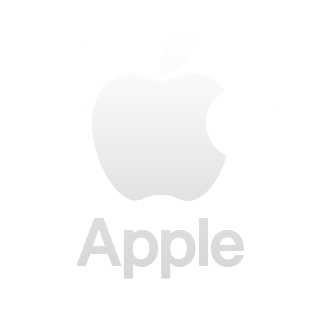 Logo Apple di latar belakang transparan