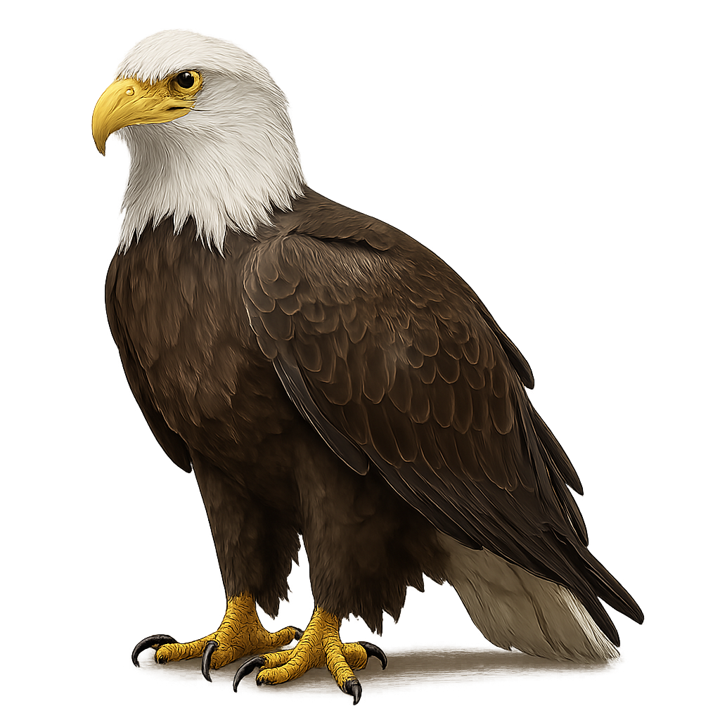 Bald eagle isolated on transparent background