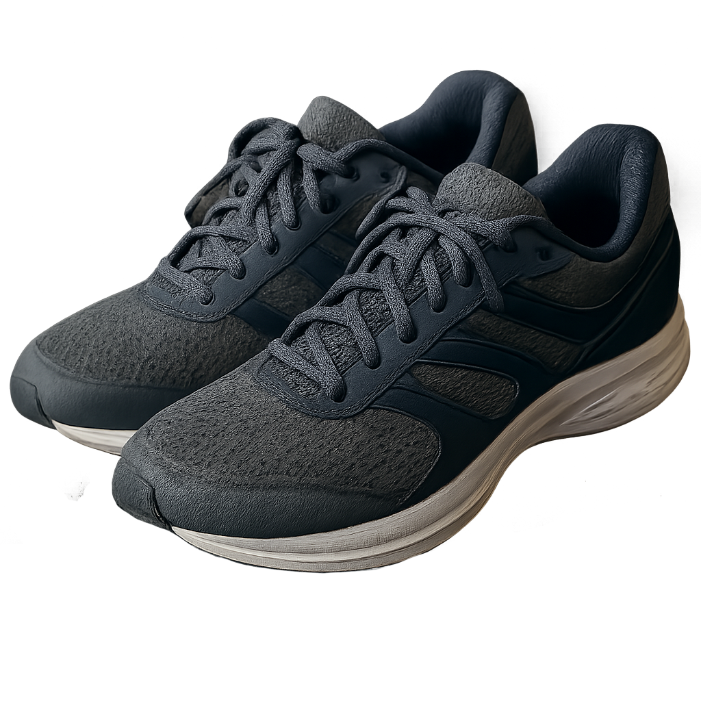 Blue running shoes isolated on transparent background