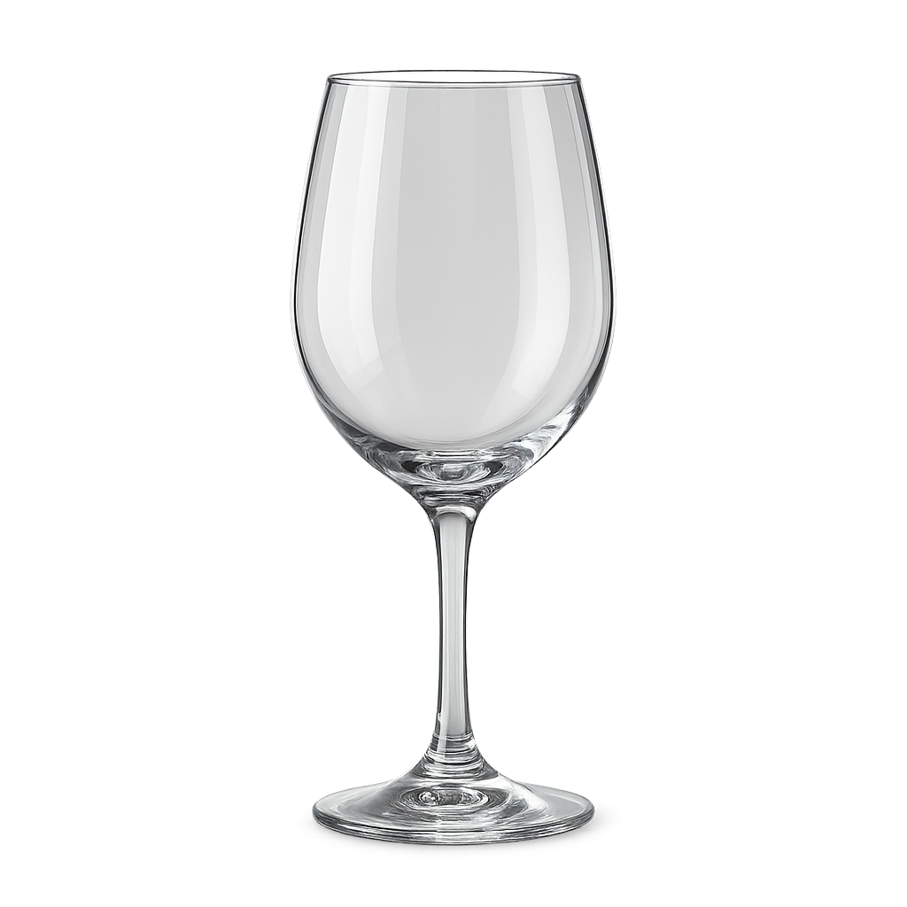Clear crystal glass with detailed facets isolated on transparent background
