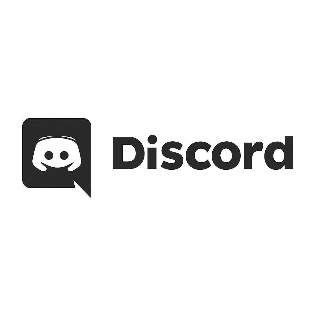 Discord logo isolated on transparent background