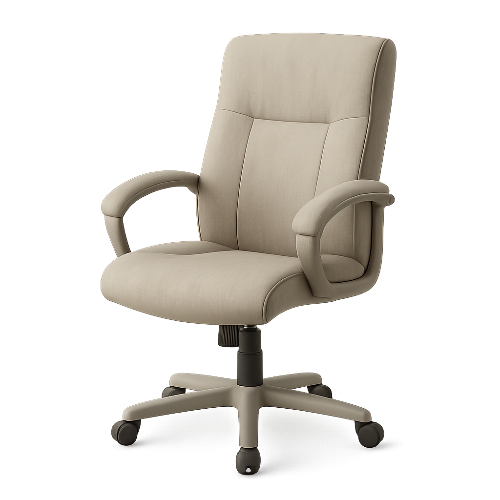 Stylish office chair with modern design on transparent background
